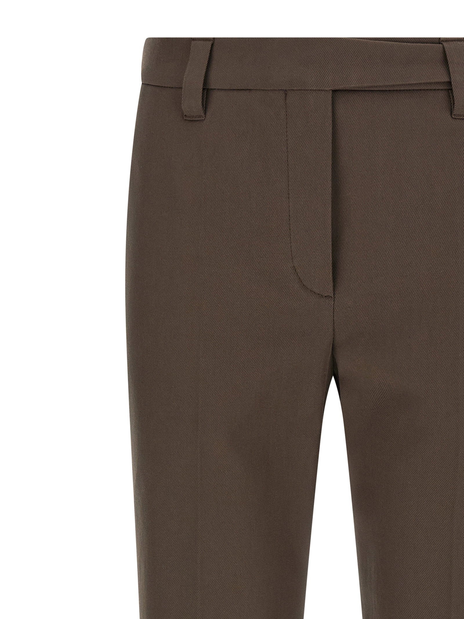 Brunello Cucinelli Cotton Trousers Brown