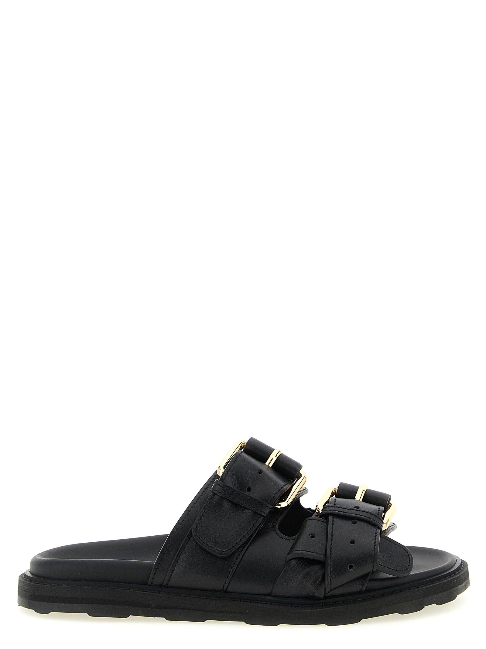 Moschino Double Strap Sandals Black