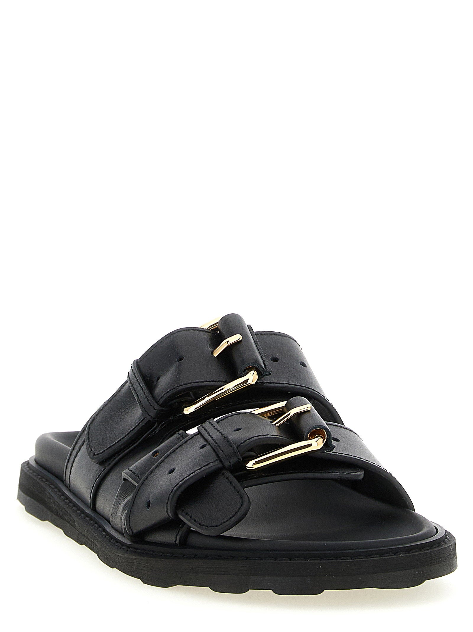Moschino Double Strap Sandals Black