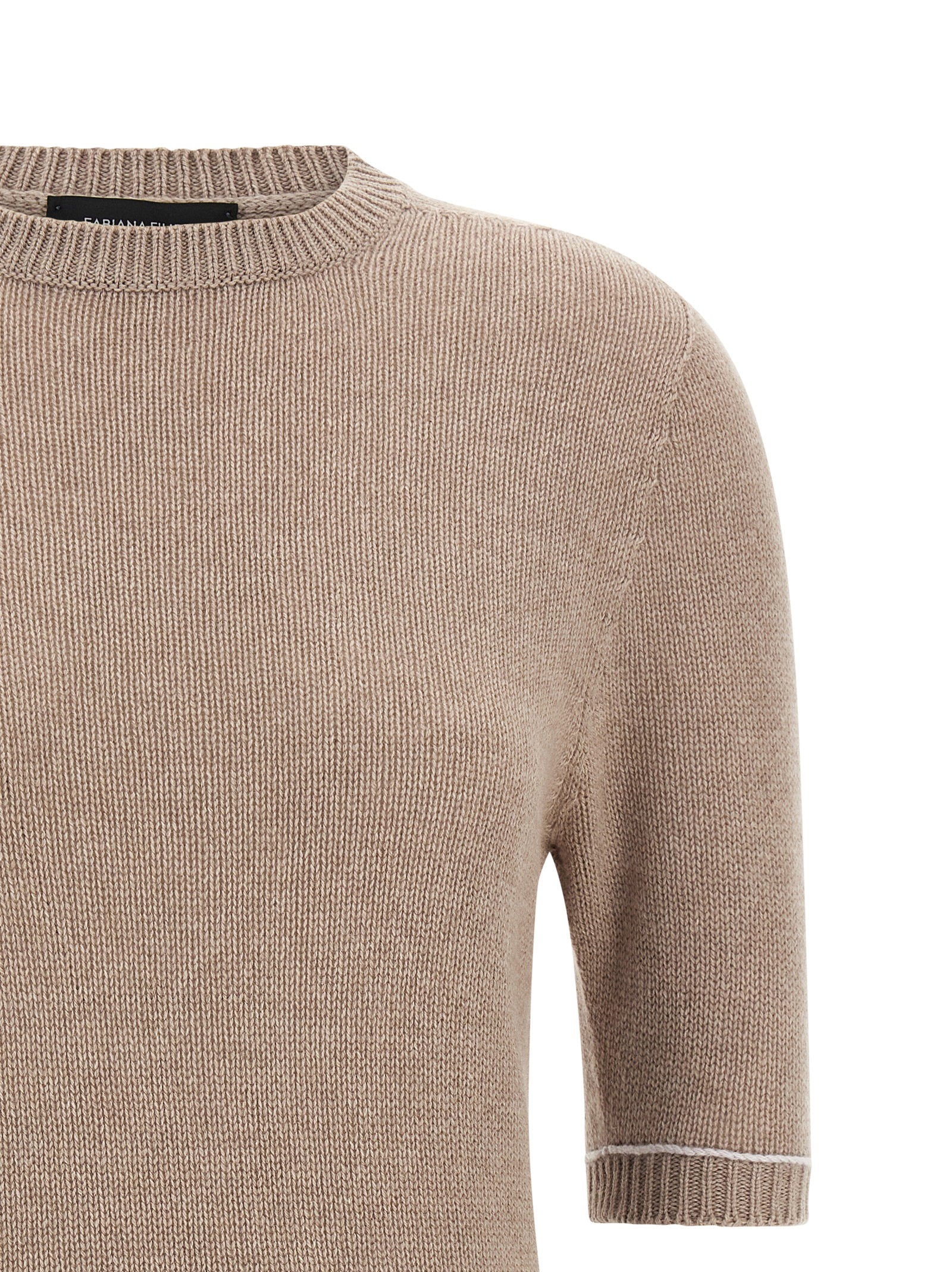 Fabiana Filippi Gauze Platinum Sweater Beige