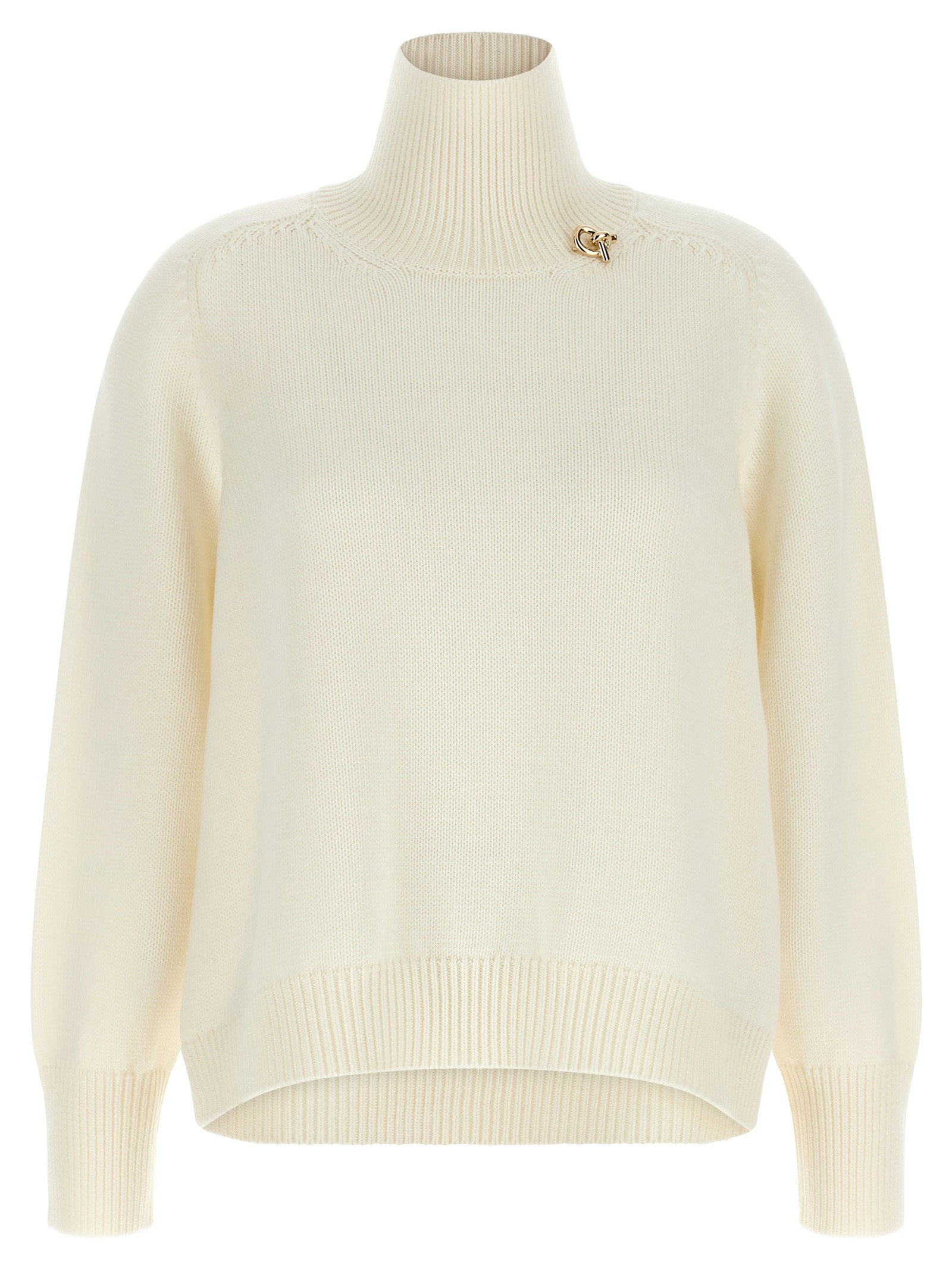 Fabiana Filippi Knot Pin Sweater White