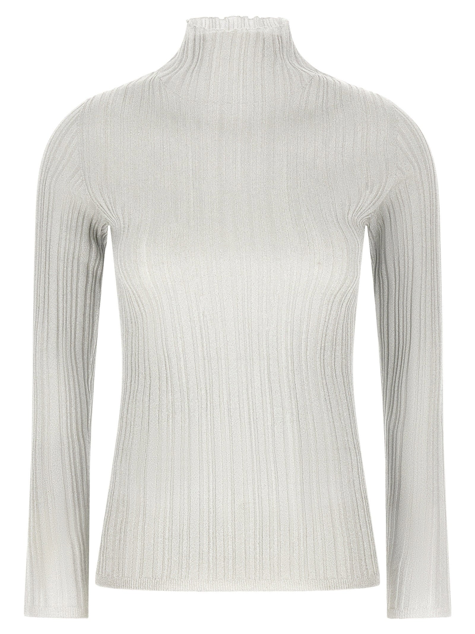 Fabiana Filippi Lamé Thread Sweater Gray