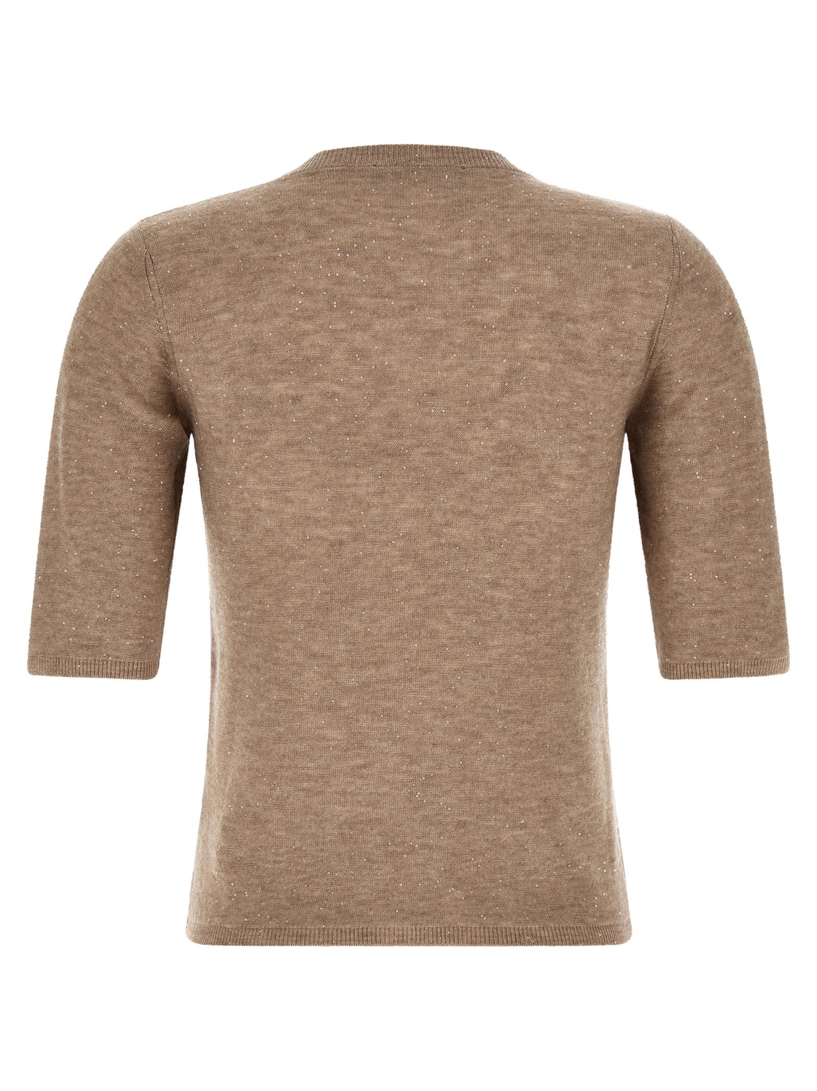Fabiana Filippi Micro Sequin T-shirt Beige