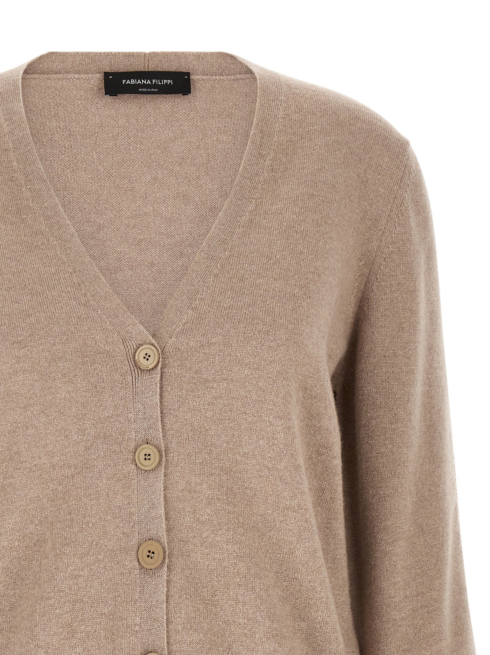 Fabiana Filippi Filo Diamante Cardigan Beige
