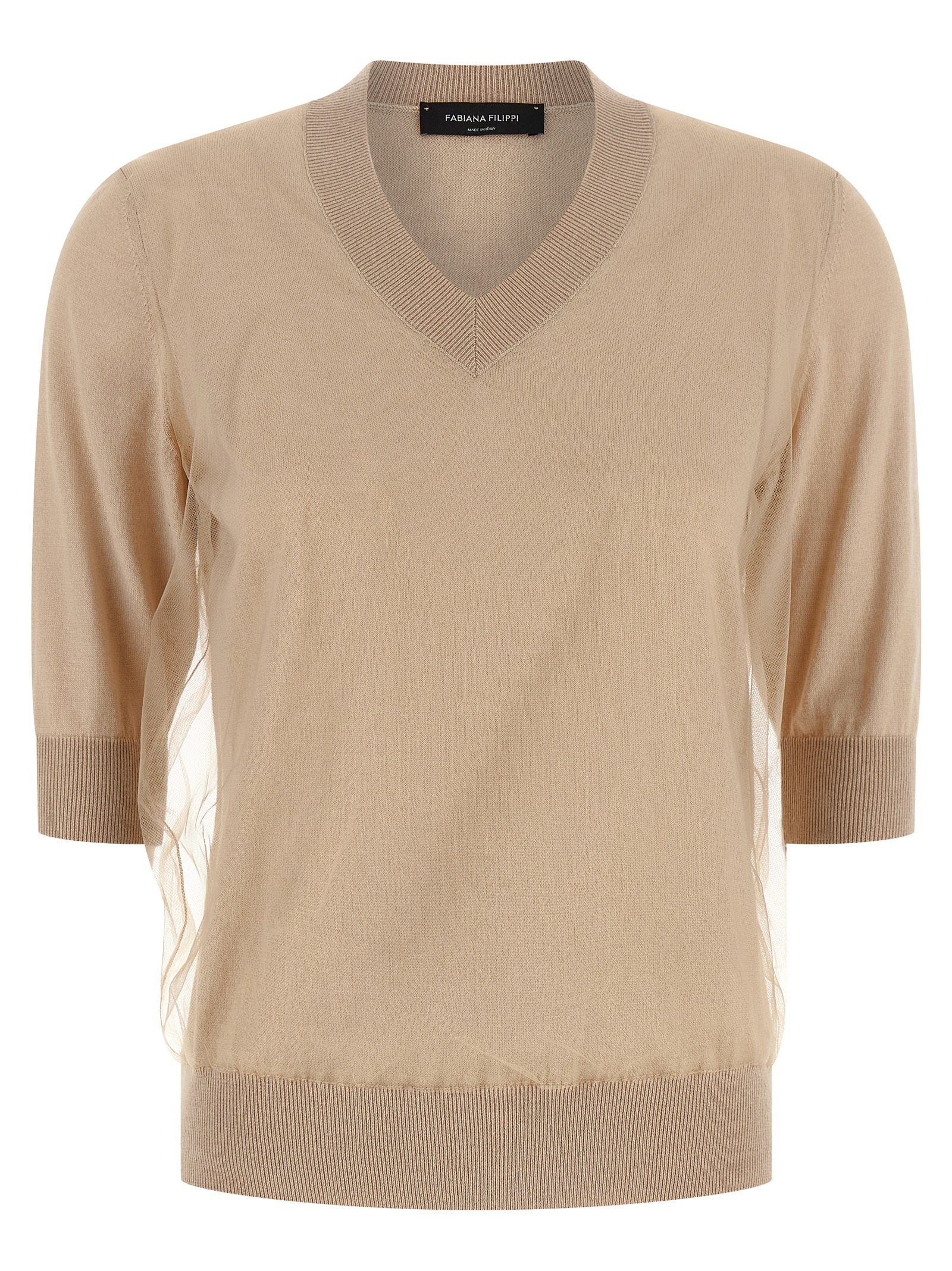 Fabiana Filippi Double Layer Sweater Beige
