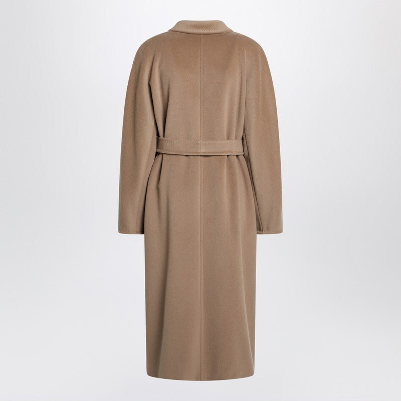Max Mara 101801 Icon Double-Breasted Camel Wool and Cashmere Coat Beige