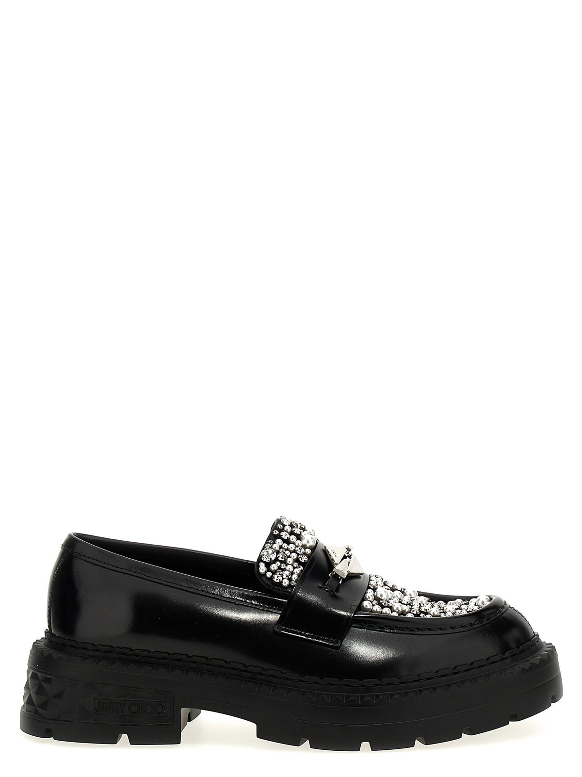 Jimmy Choo Marlow Diamond Loafers Black