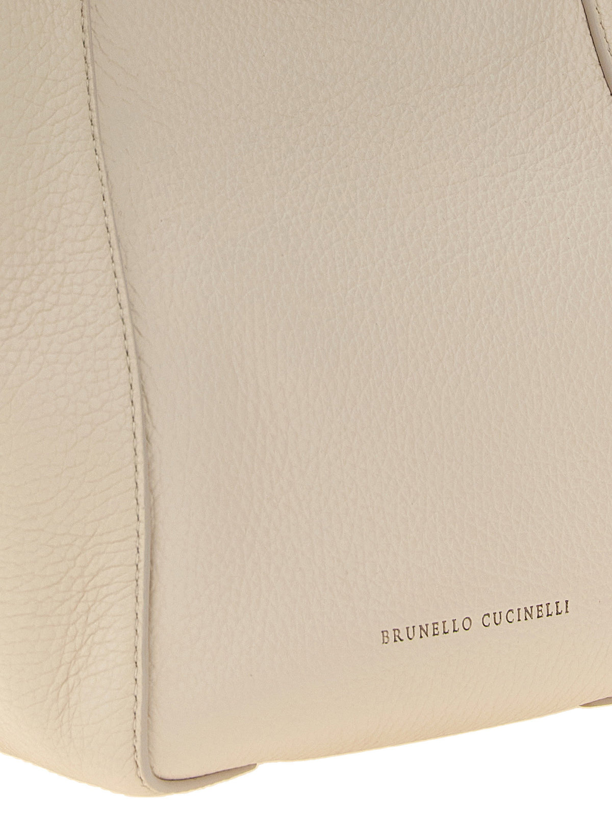 Brunello Cucinelli Sartorial Bucket Small Handbag Beige