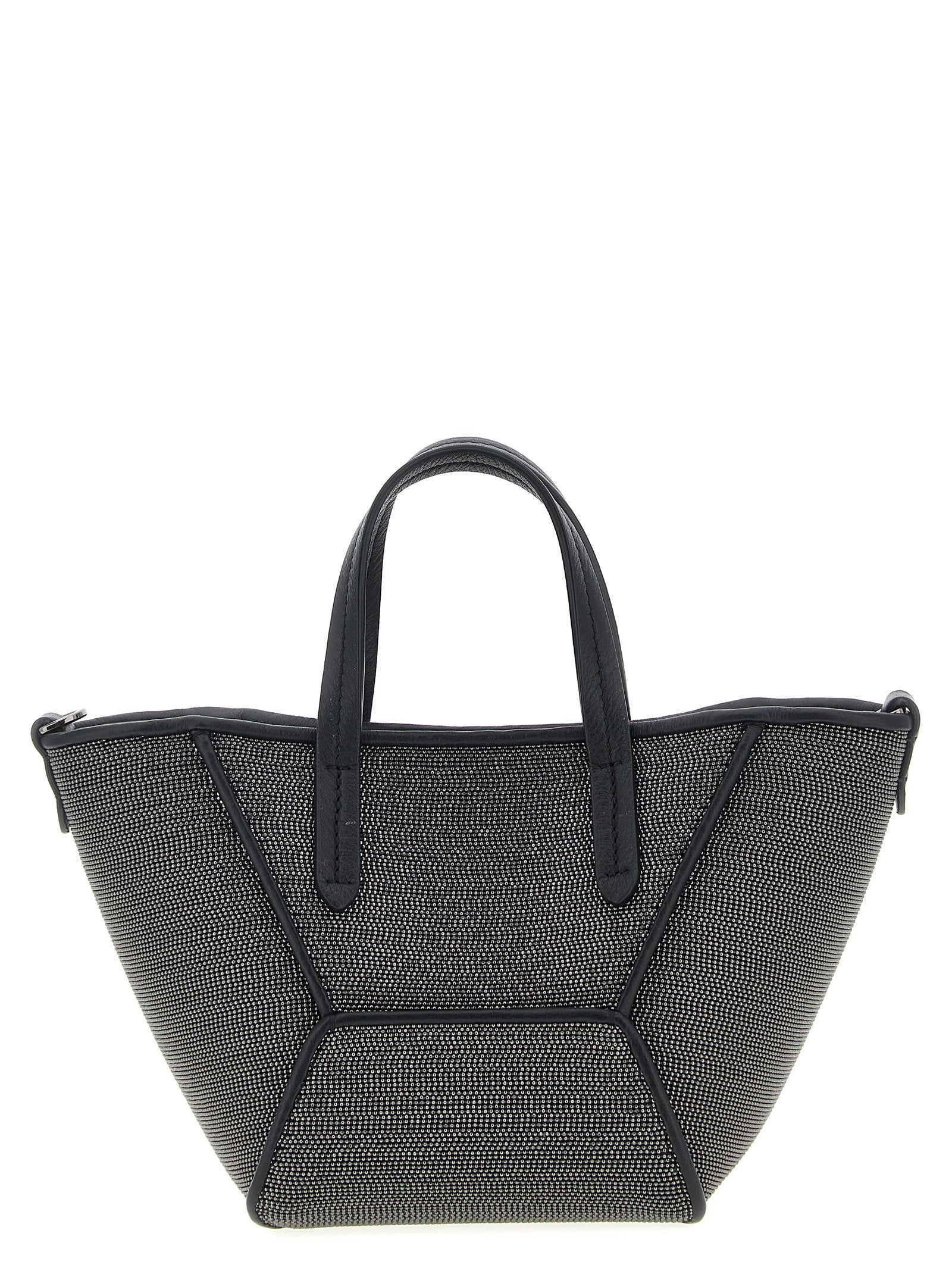 Brunello Cucinelli Bc Duo Mini Precious Handbag Black