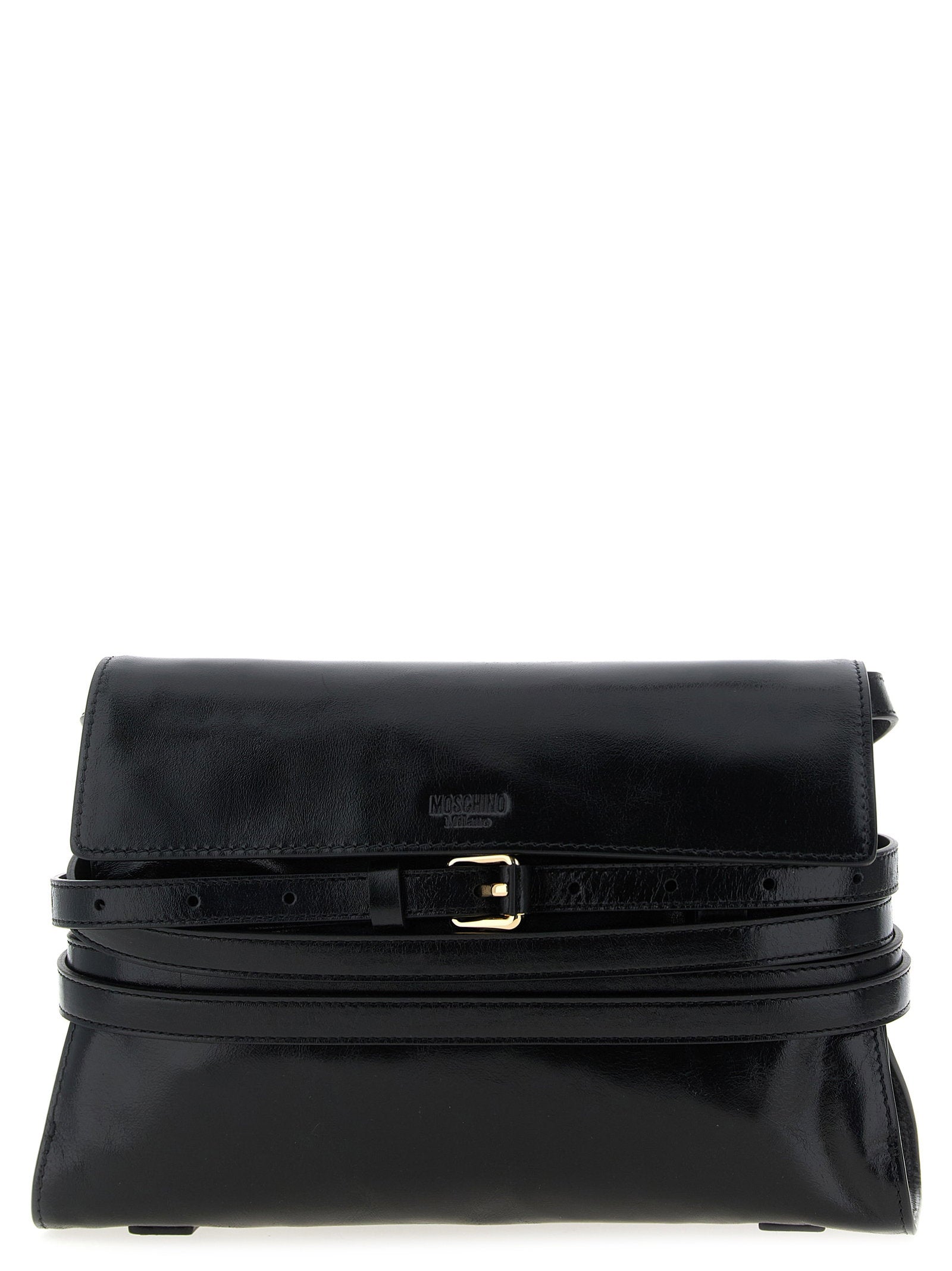 Moschino Tie Me Crossbody Bag Black