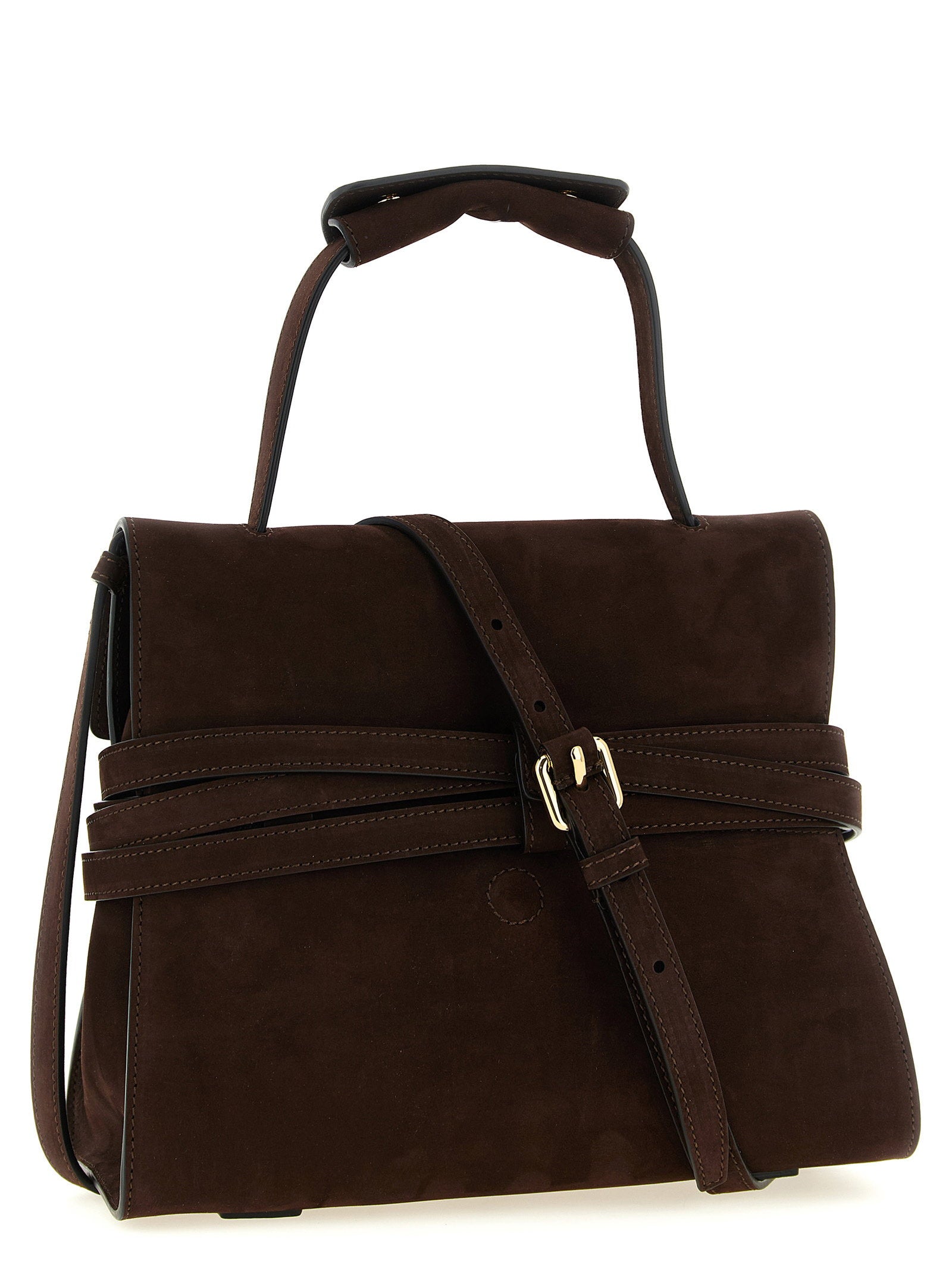 Moschino Regular Tie Me Handbag Brown
