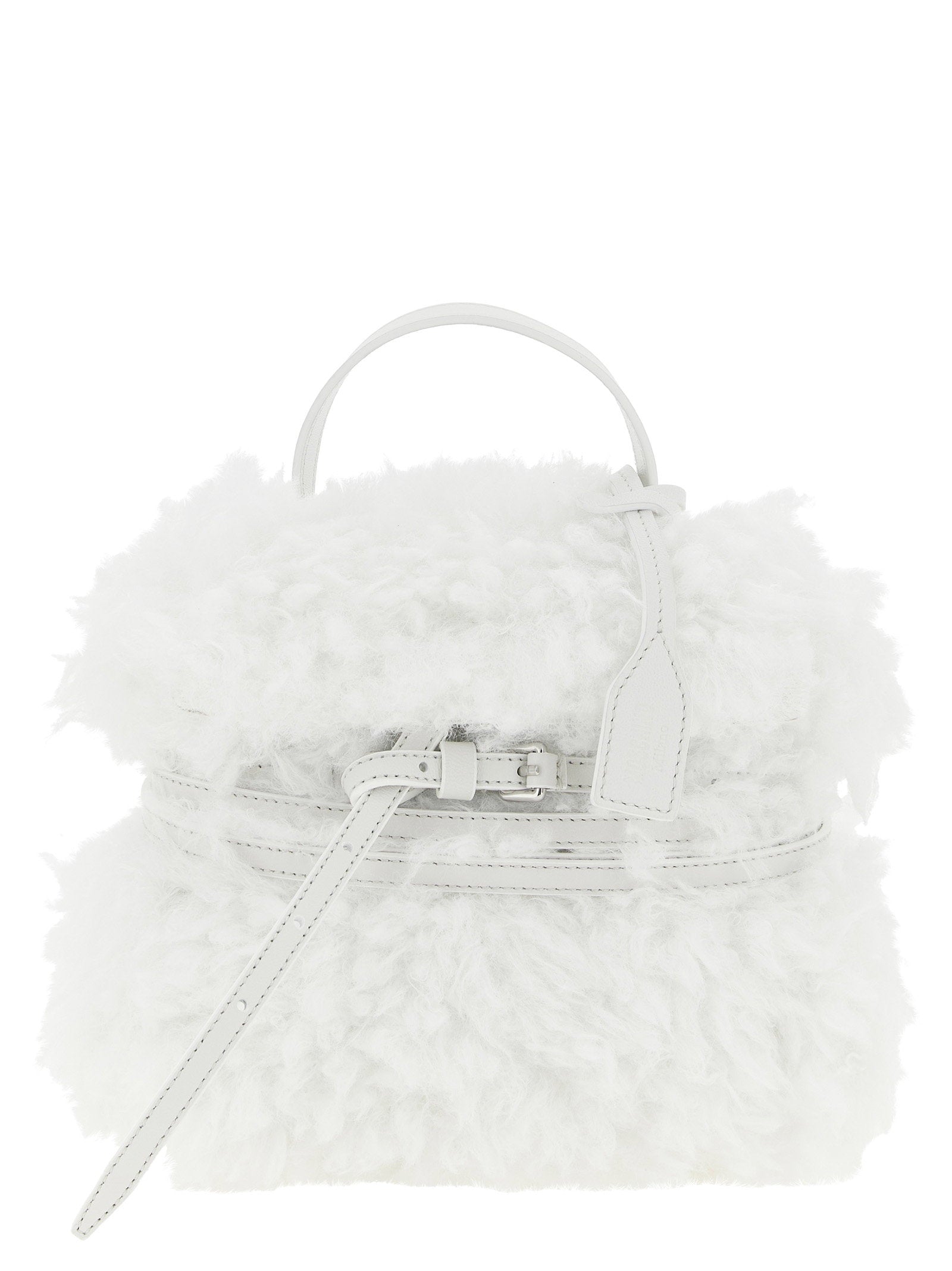 Moschino Tie Me Small Handbag White