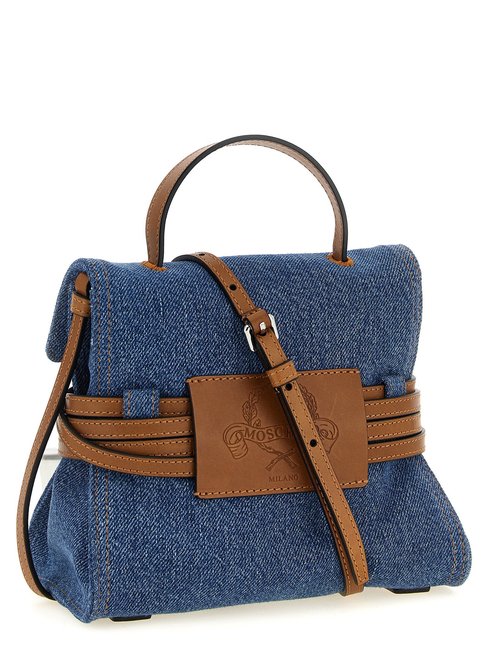 Moschino Tie Me Small Handbag Blue