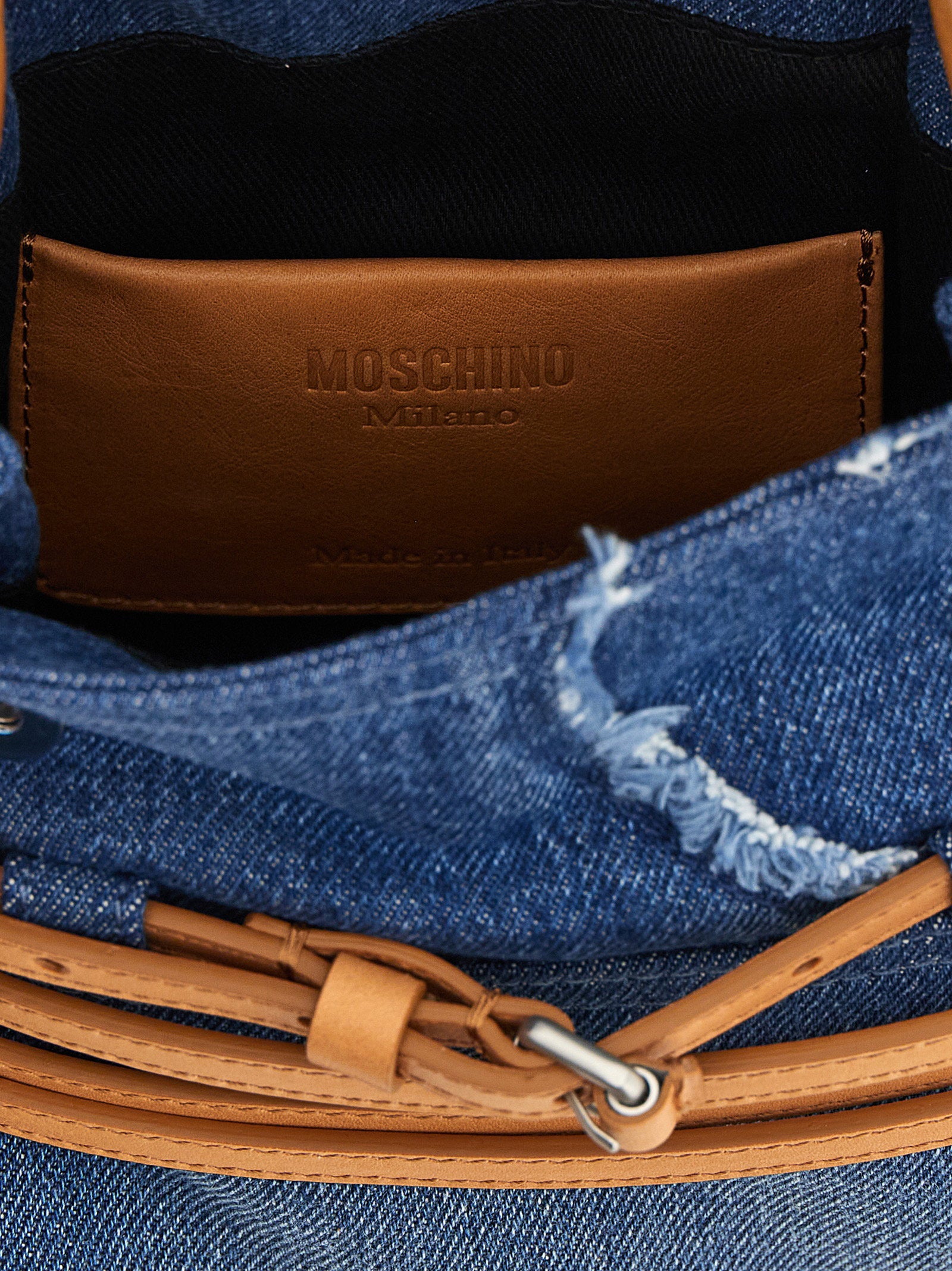 Moschino Tie Me Handbag Blue