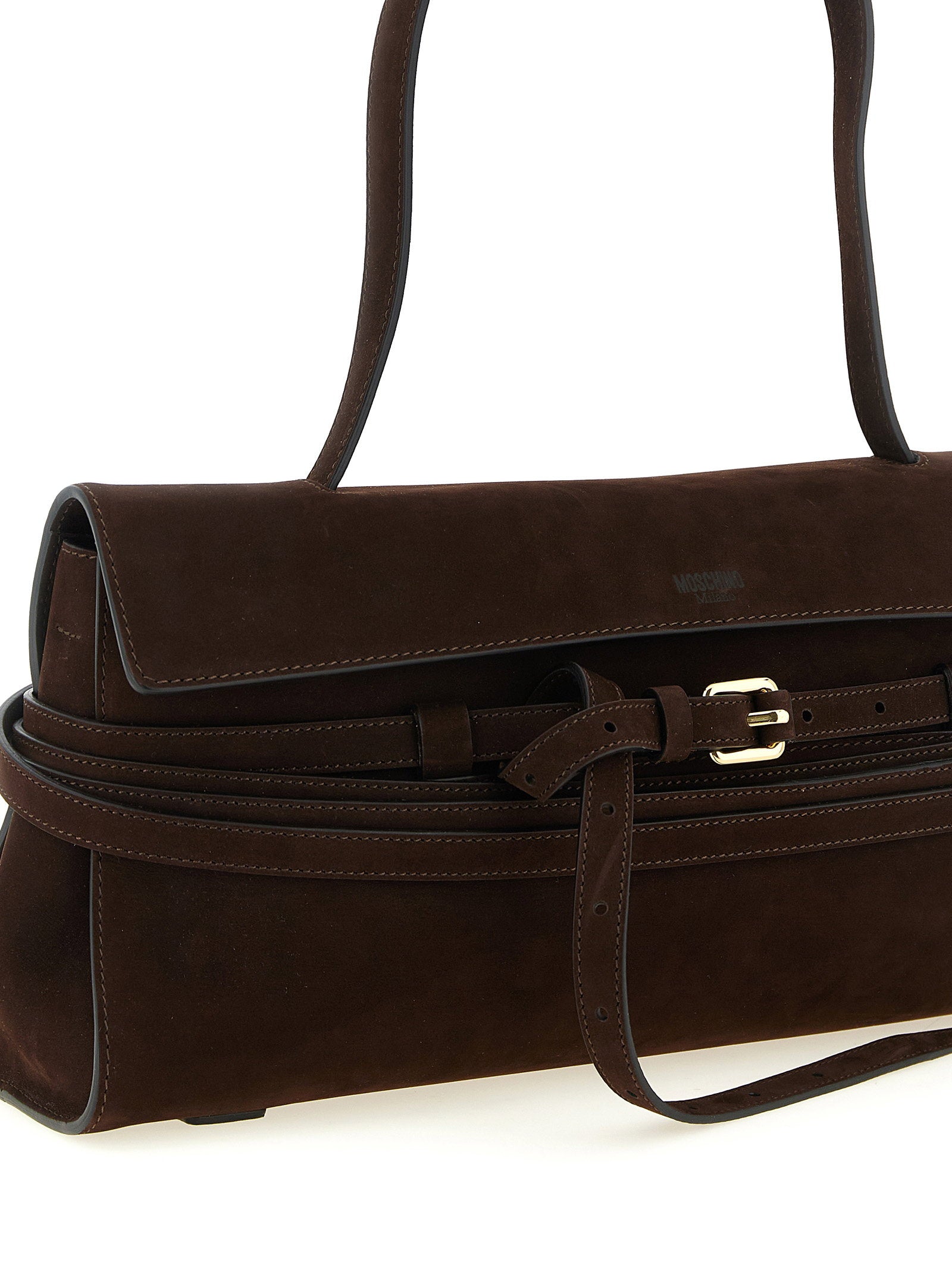 Moschino Tie Me Shoulder Bag Brown