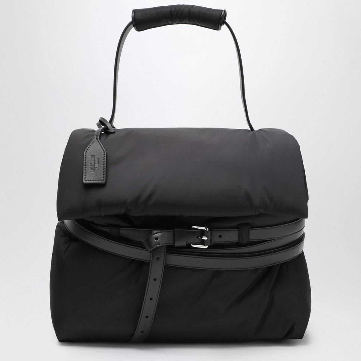 Moschino Medium Tie Me Shoulder Bag Black