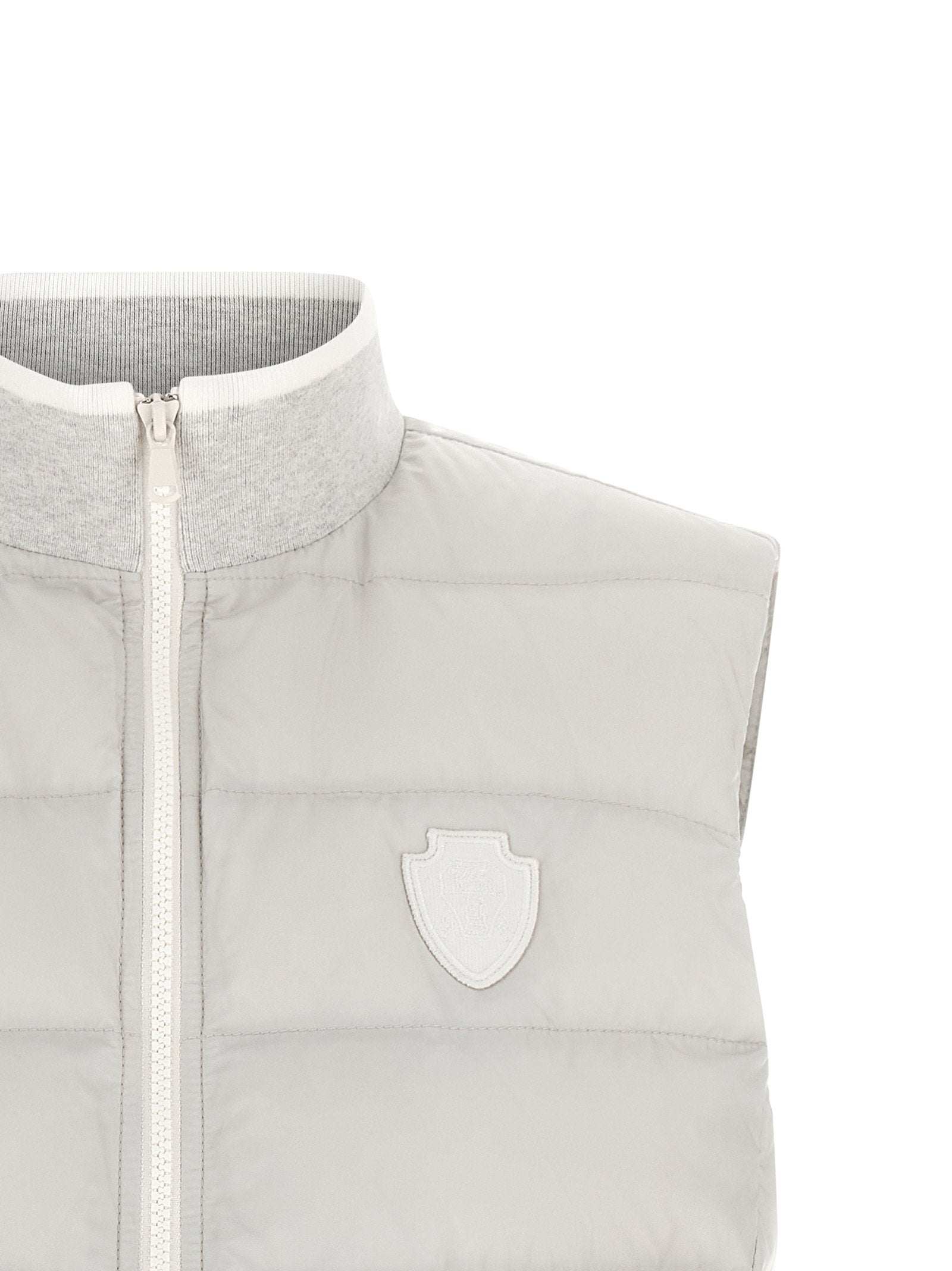 Brunello Cucinelli Heraldic Patch Vest Gray