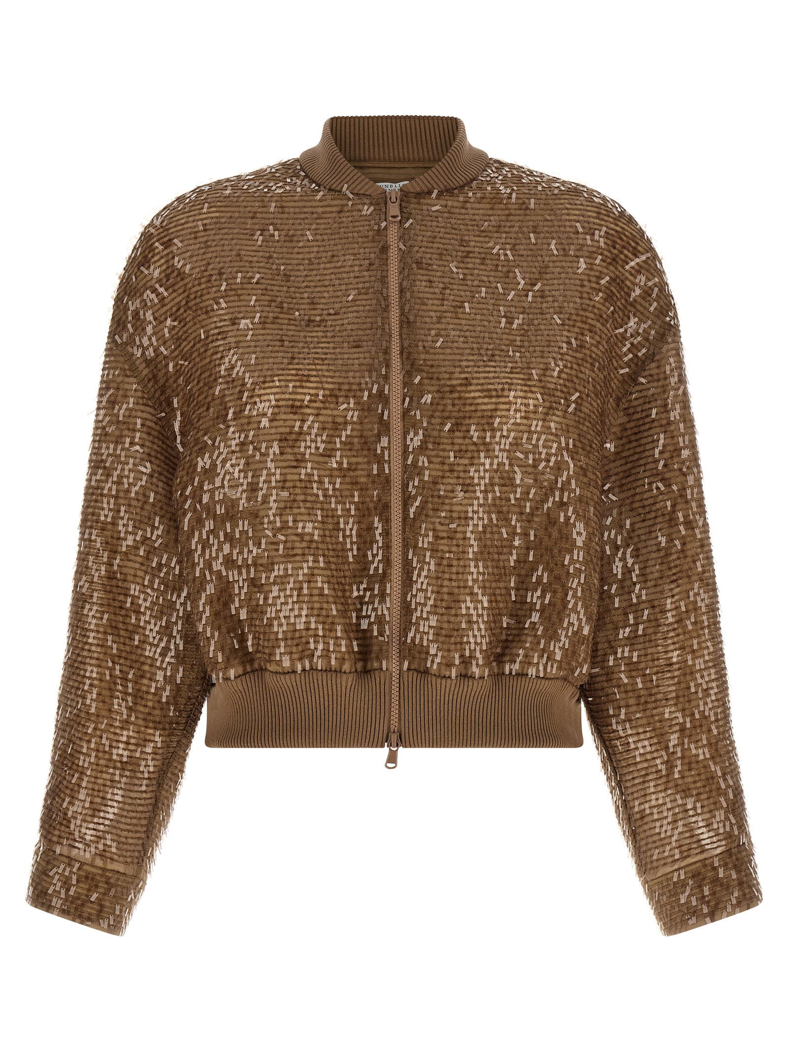 Brunello Cucinelli Zip Cardigan Brown