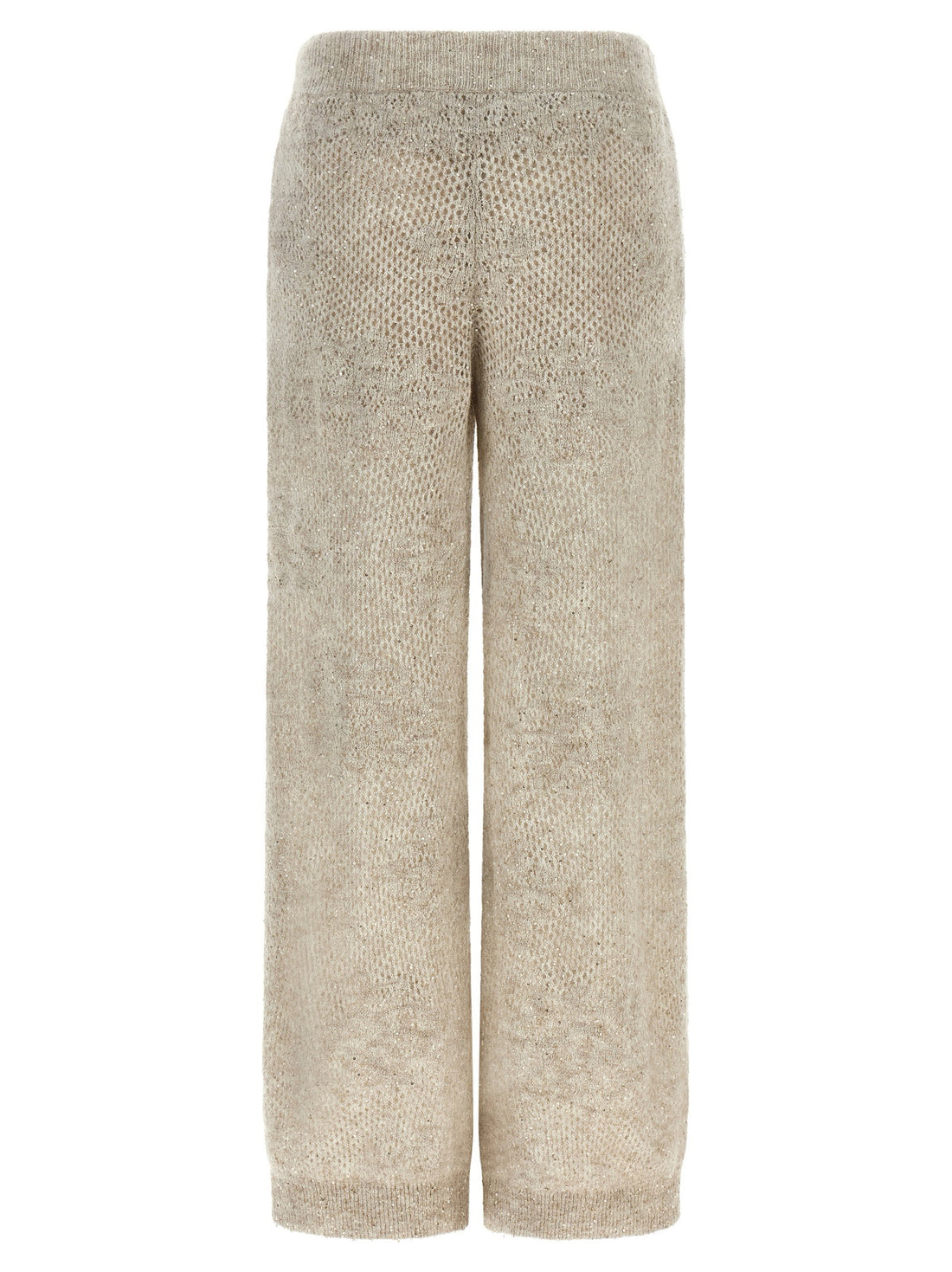 Brunello Cucinelli Dazzling Abstact Leaf Pants Beige
