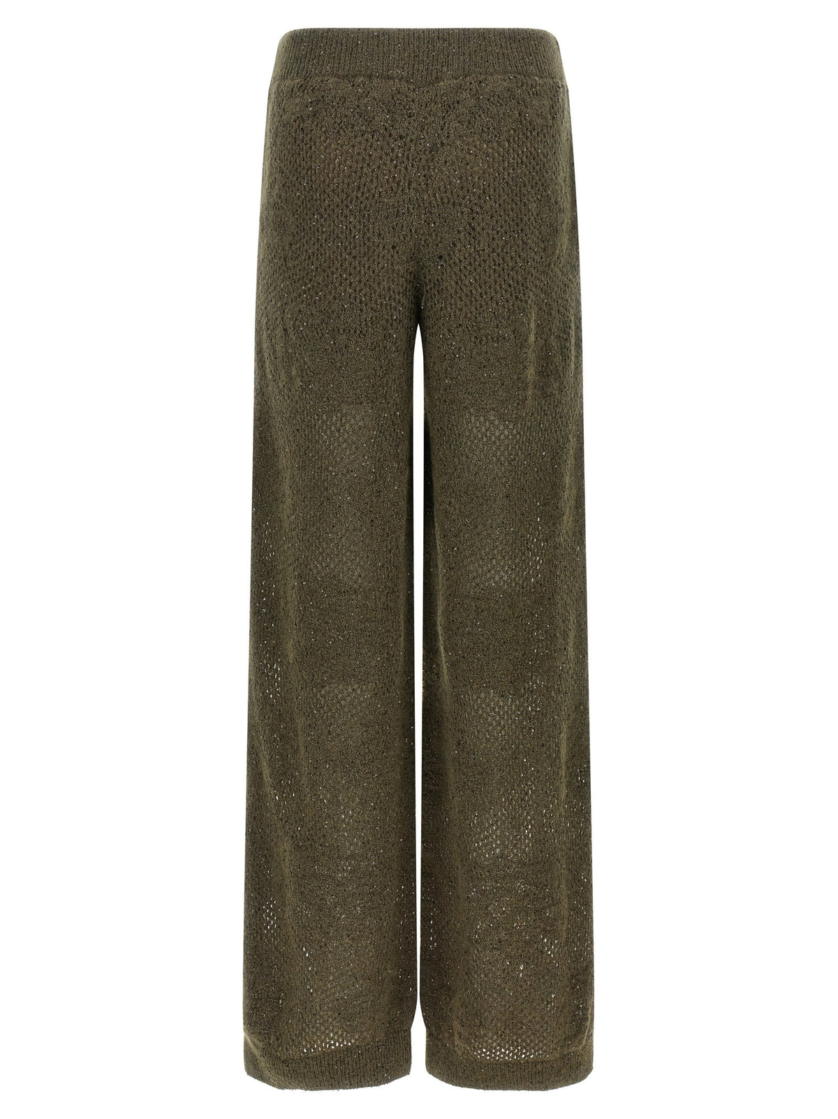 Brunello Cucinelli Track Flower Lace Pants Green
