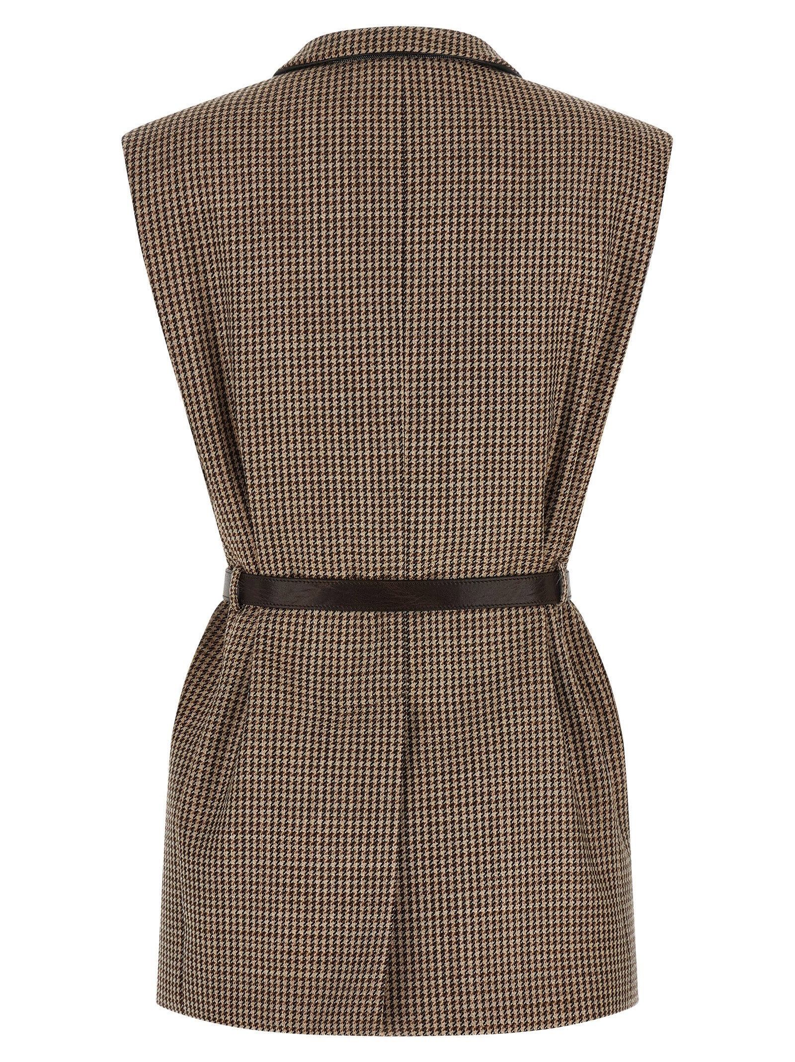 Brunello Cucinelli Belted Vest Beige