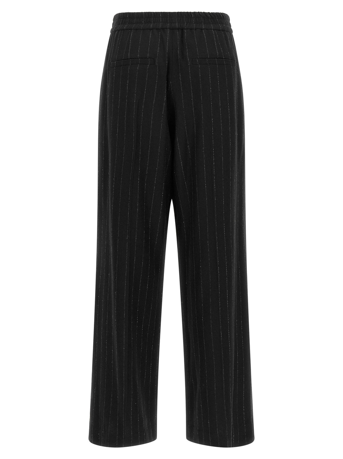 Brunello Cucinelli Micro Sequin Pinstripe Pants Blue