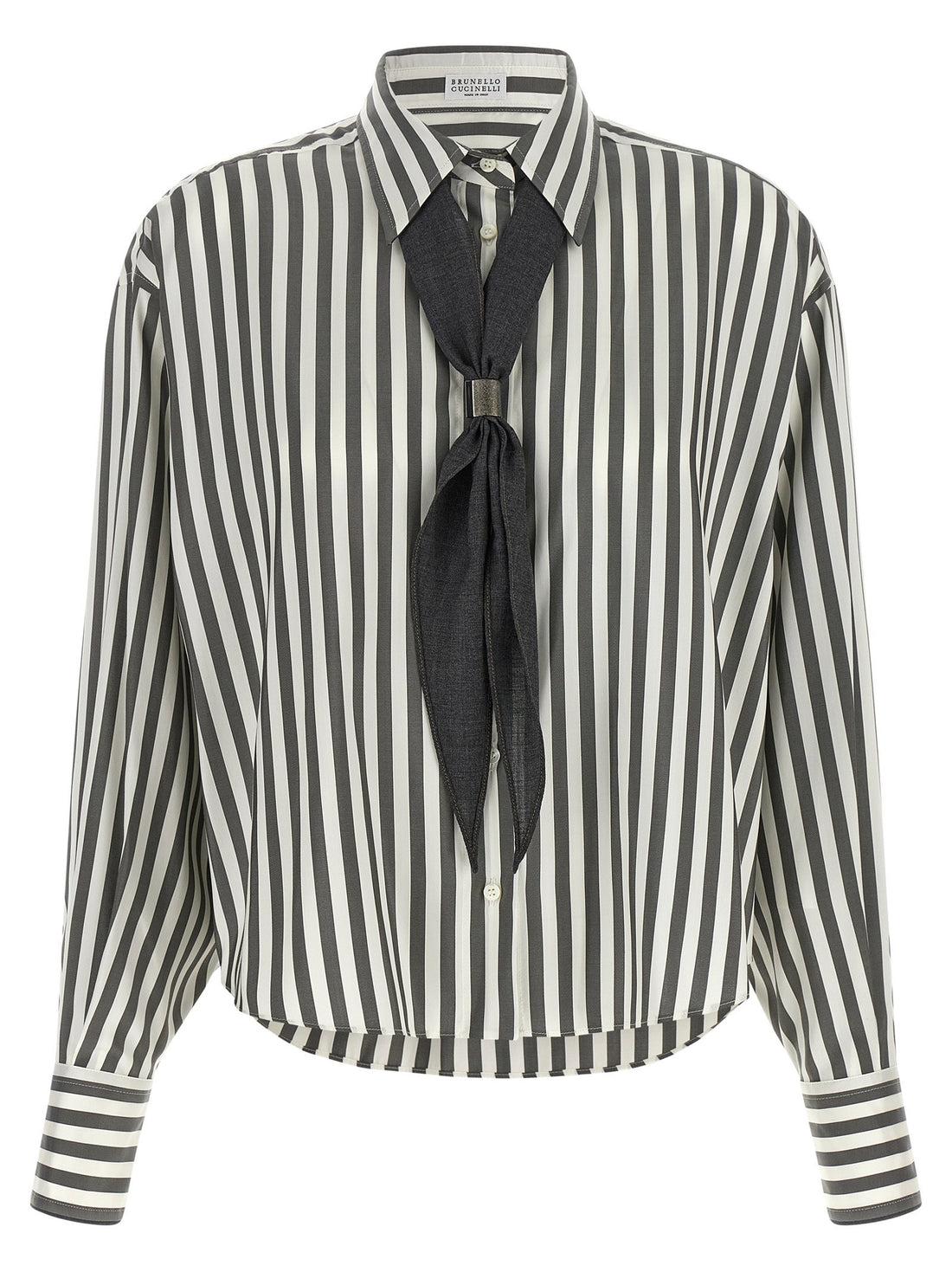 Brunello Cucinelli Shirt With Scarf Green
