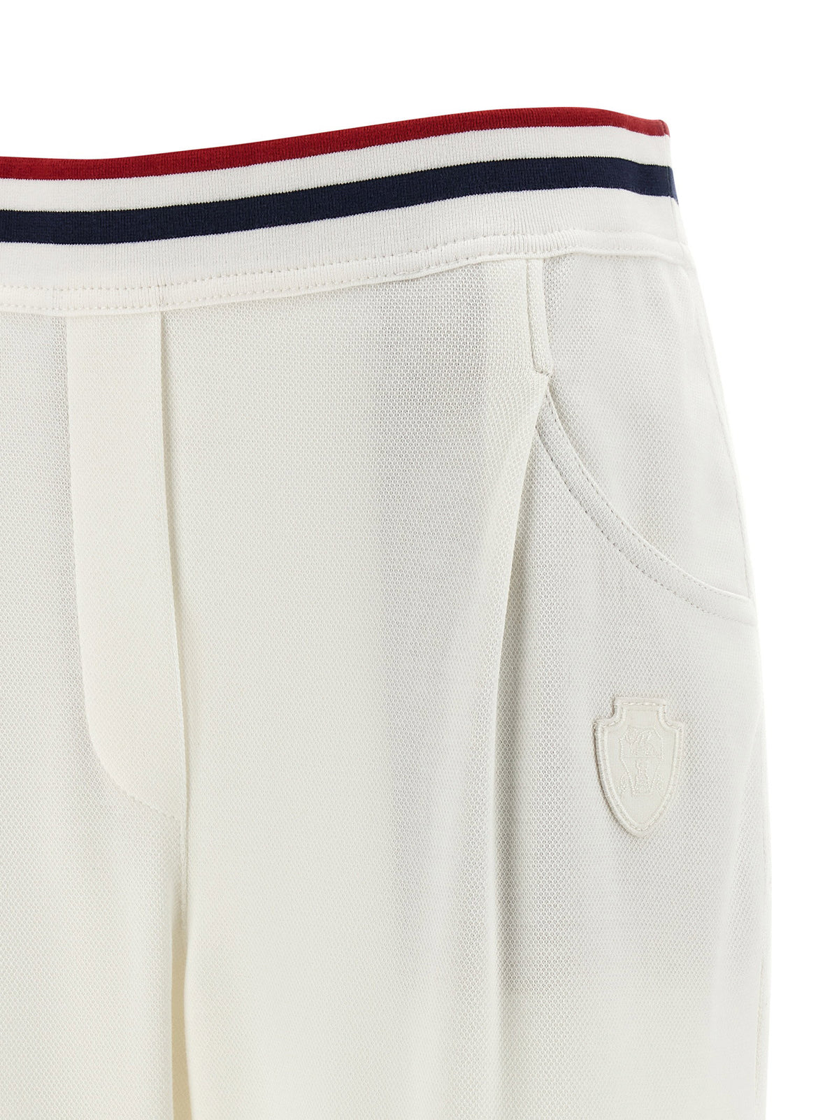 Brunello Cucinelli Heraldic Coat Of Arms Joggers White