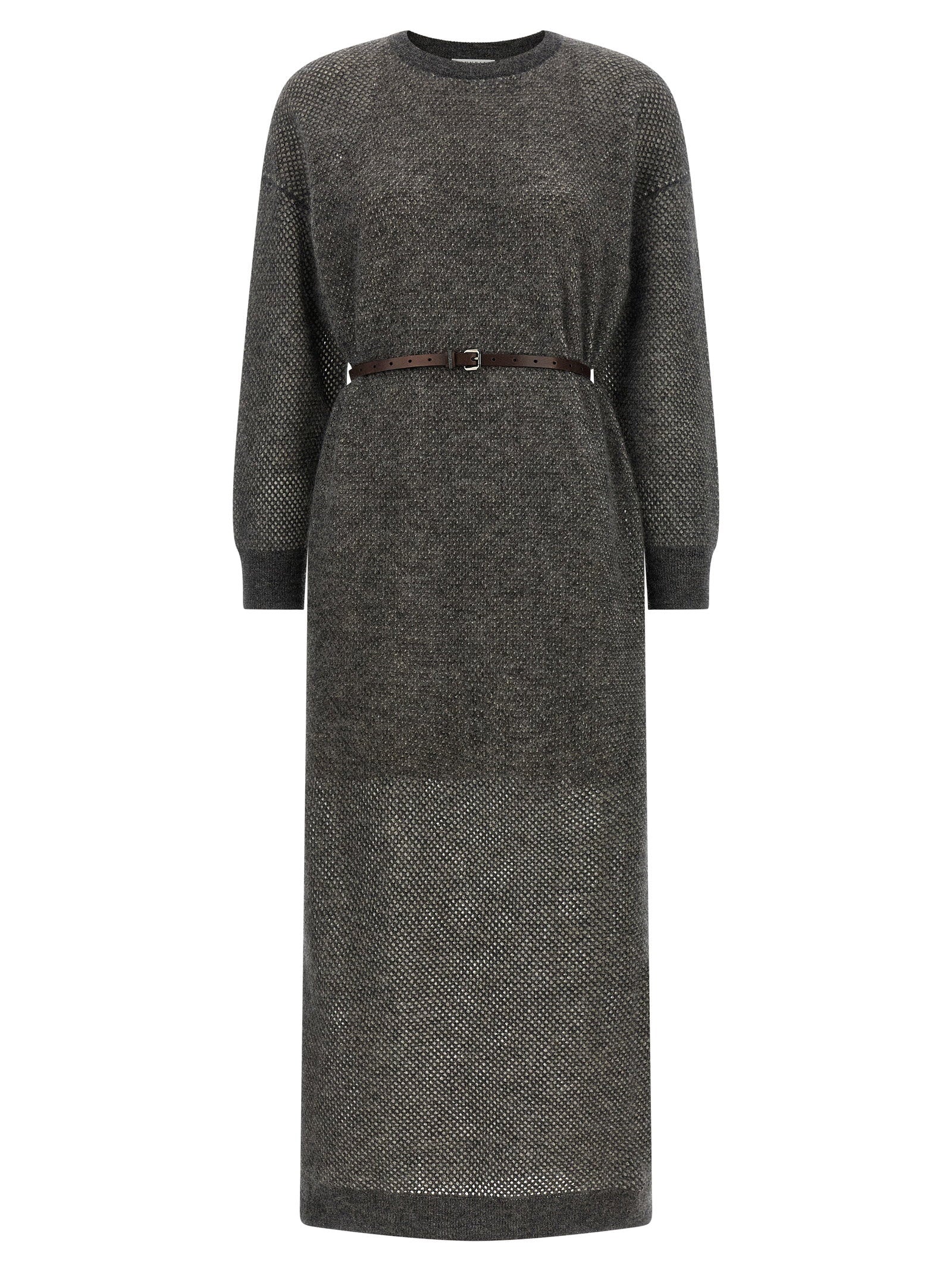Brunello Cucinelli Sparkling Dress Gray