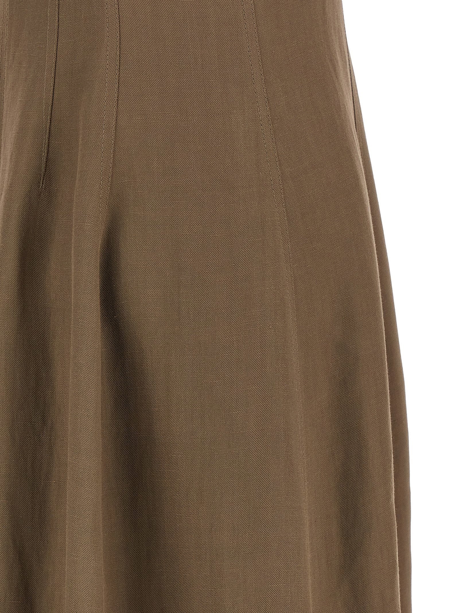 Brunello Cucinelli A-line Dress Brown