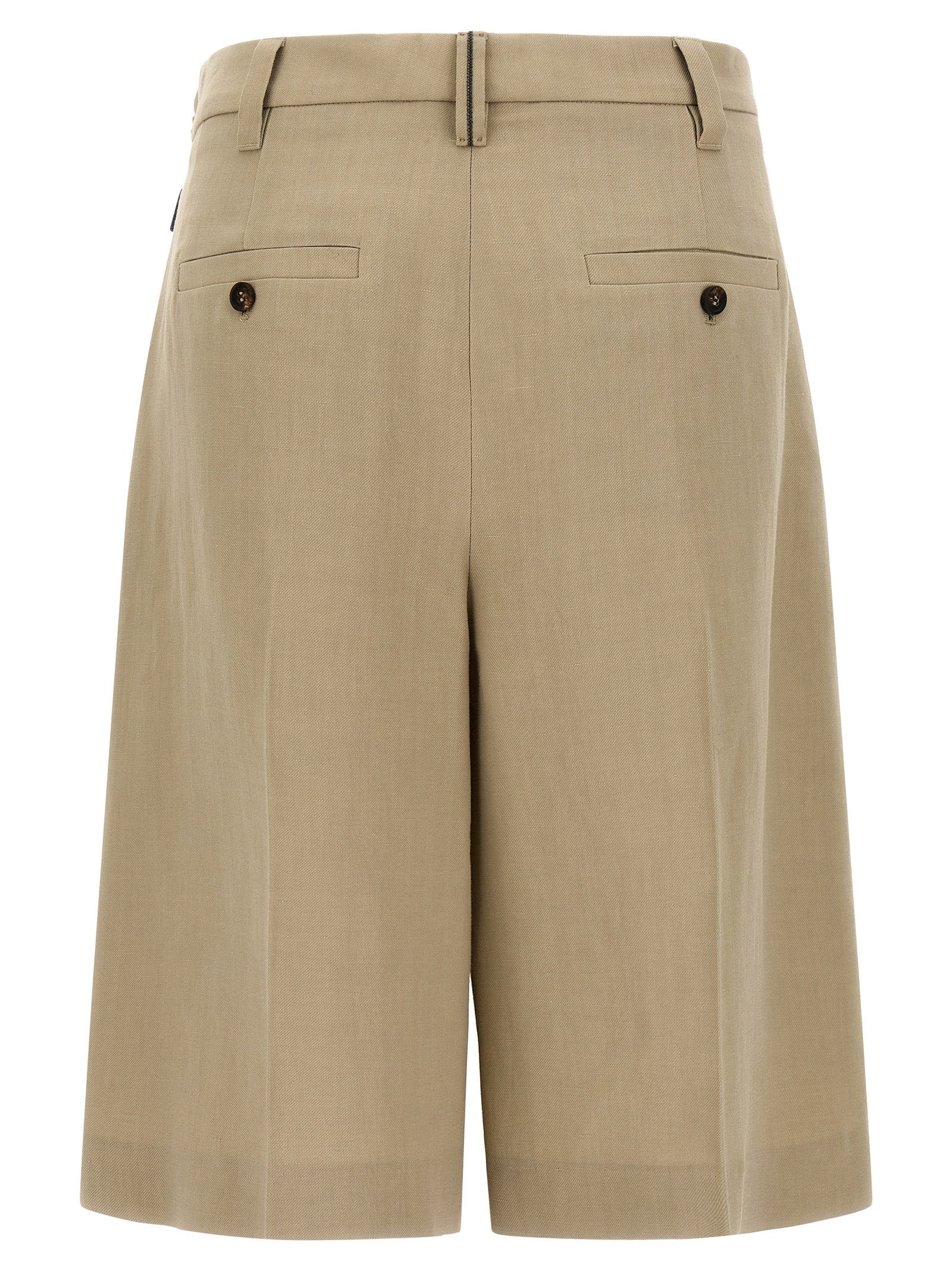 Brunello Cucinelli Sartorial Bermuda Shorts Beige