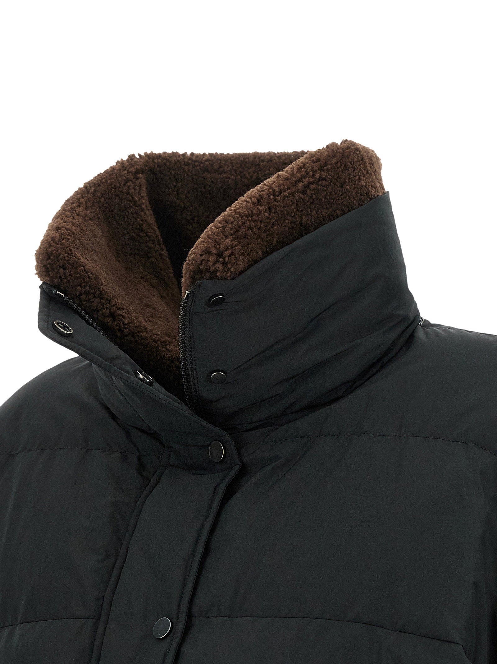 Brunello Cucinelli Cropped Down Jacket Black
