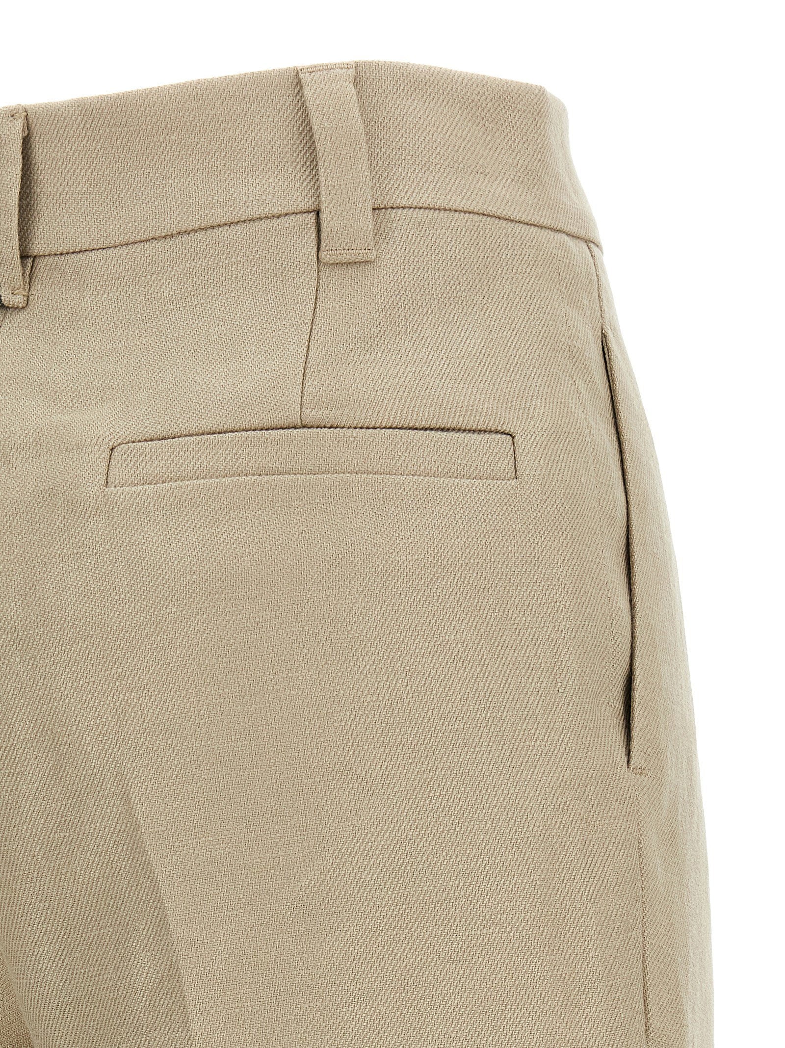 Brunello Cucinelli Linen Trousers Beige