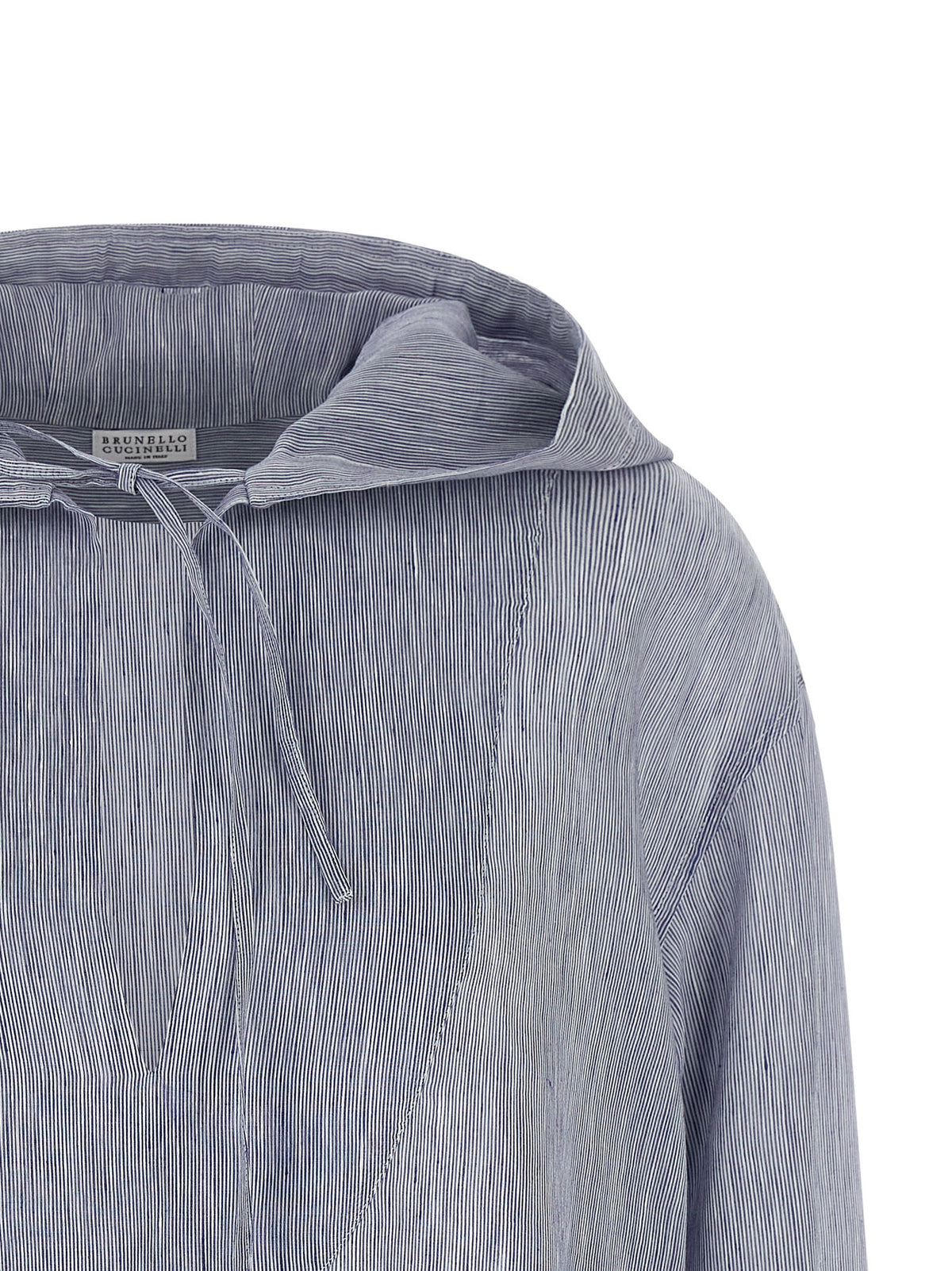 Brunello Cucinelli Hooded Shirt Light blue