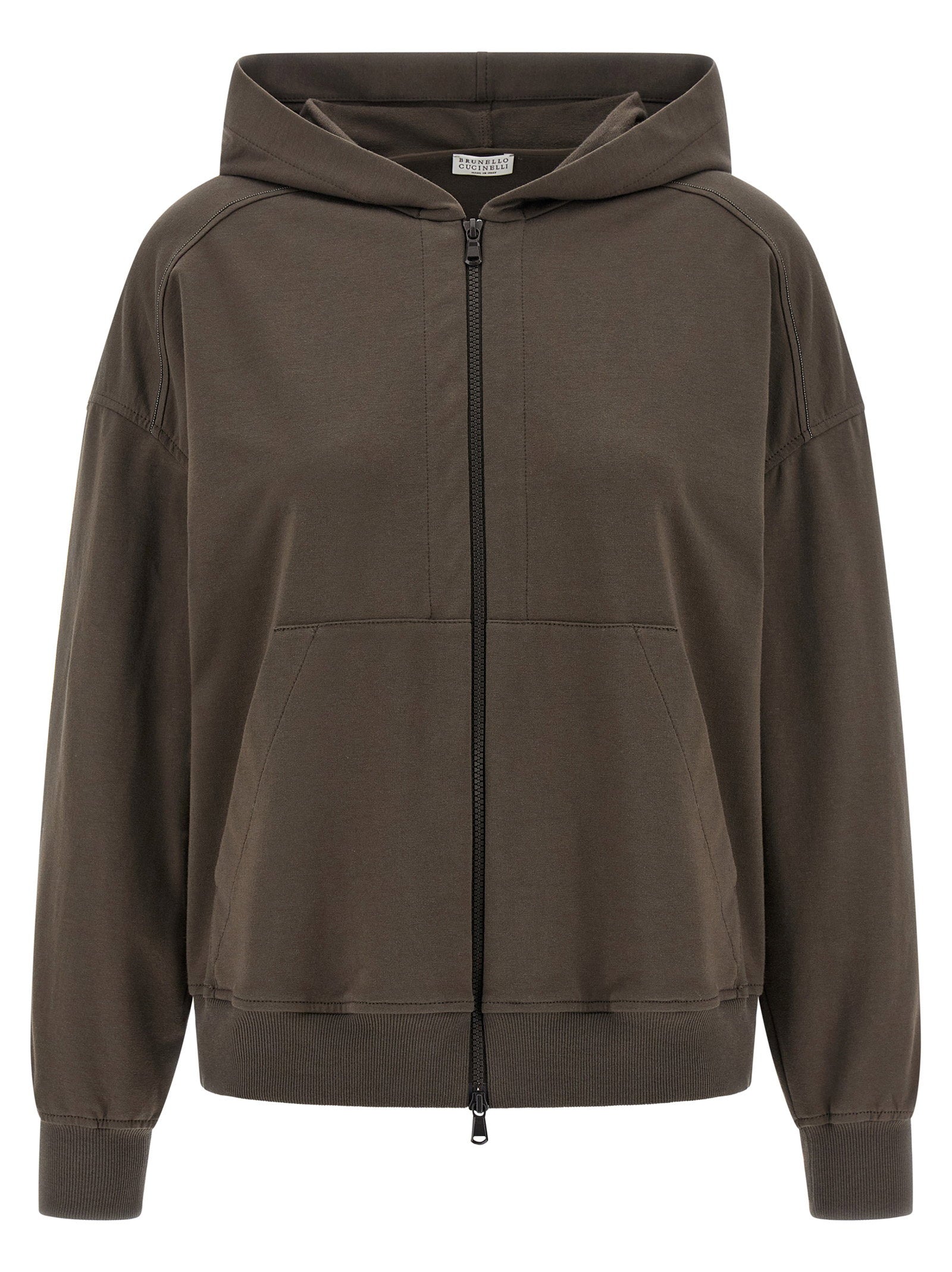 Brunello Cucinelli Monile Hoodie Brown