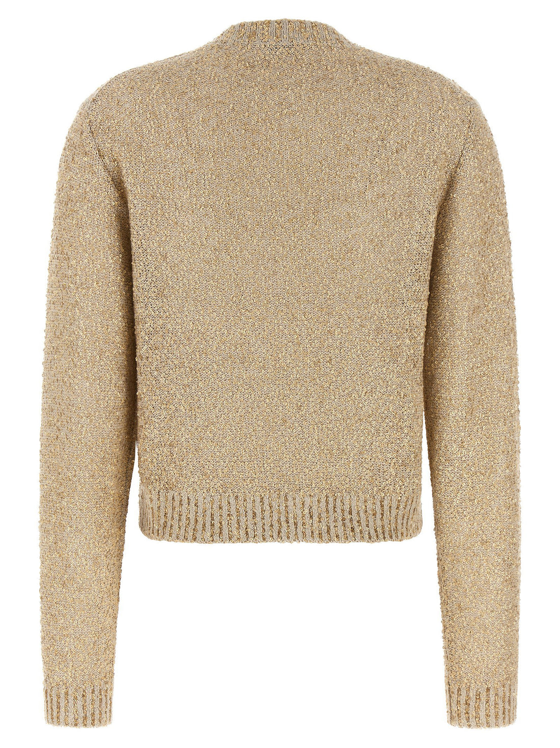 Brunello Cucinelli Micro Sequin Sweater Gold