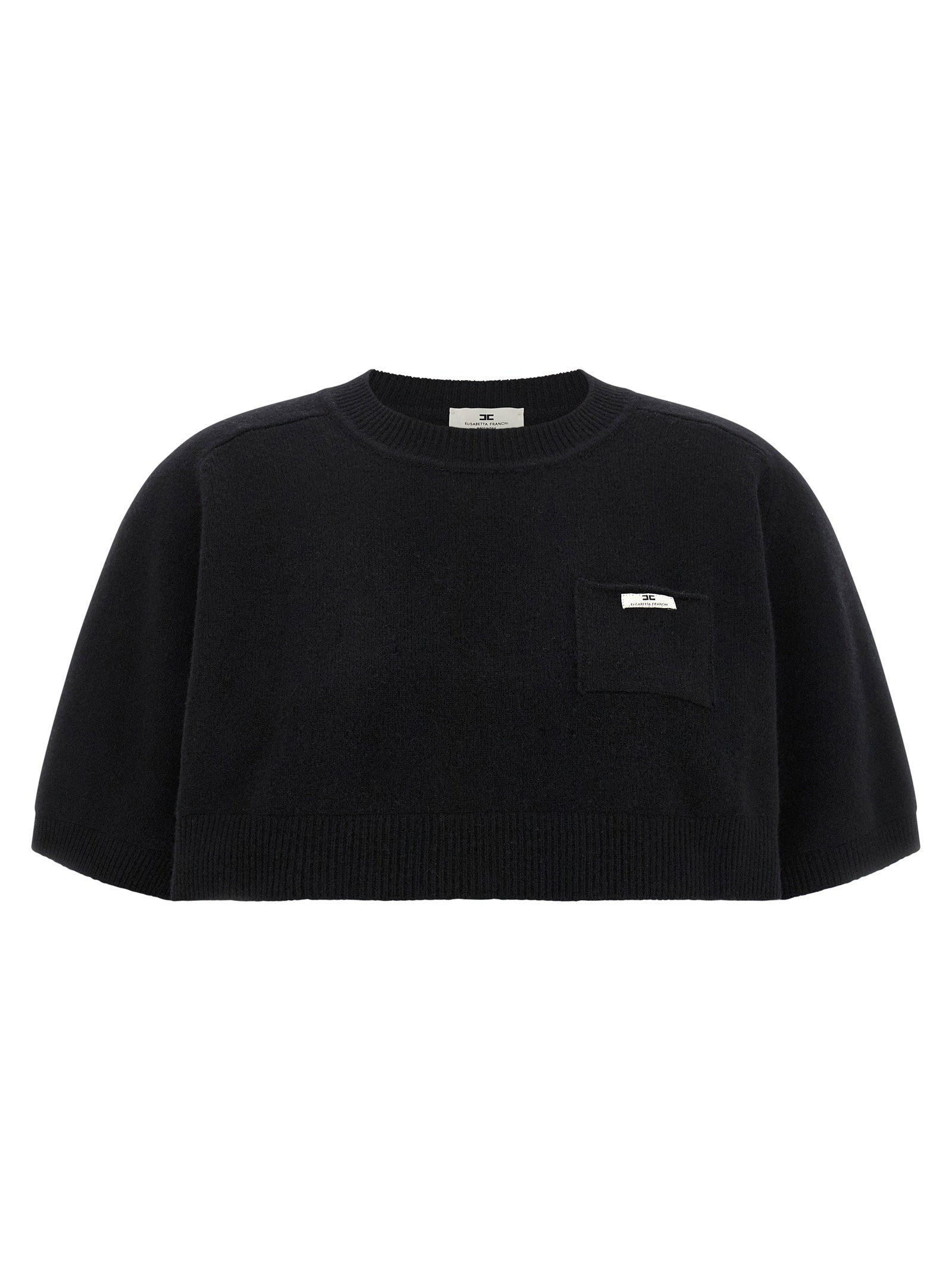 Elisabetta Franchi Wool And Cashmere Top Black