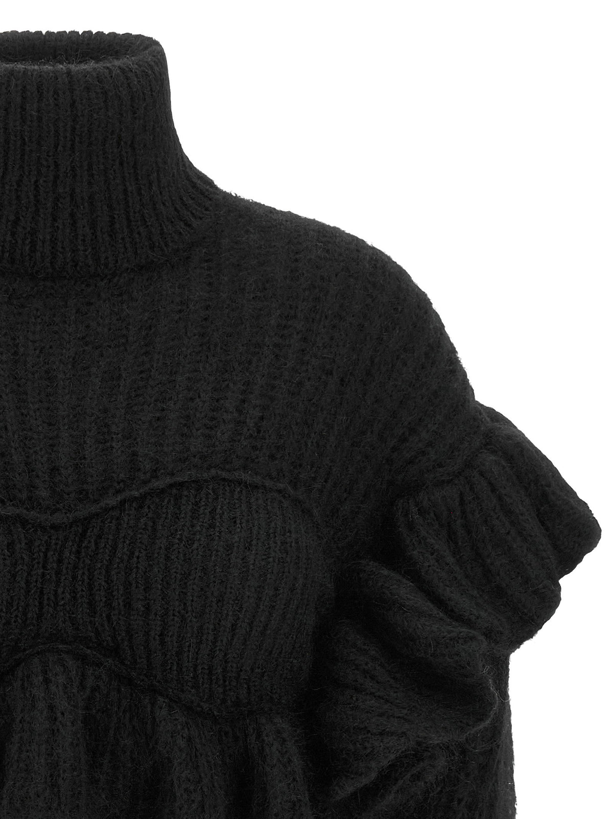 Elisabetta Franchi Ruffle Sweater Black