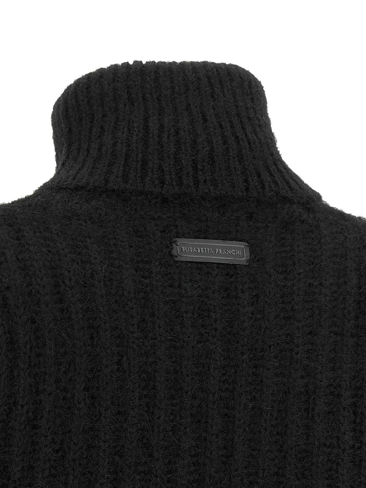 Elisabetta Franchi Ruffle Sweater Black