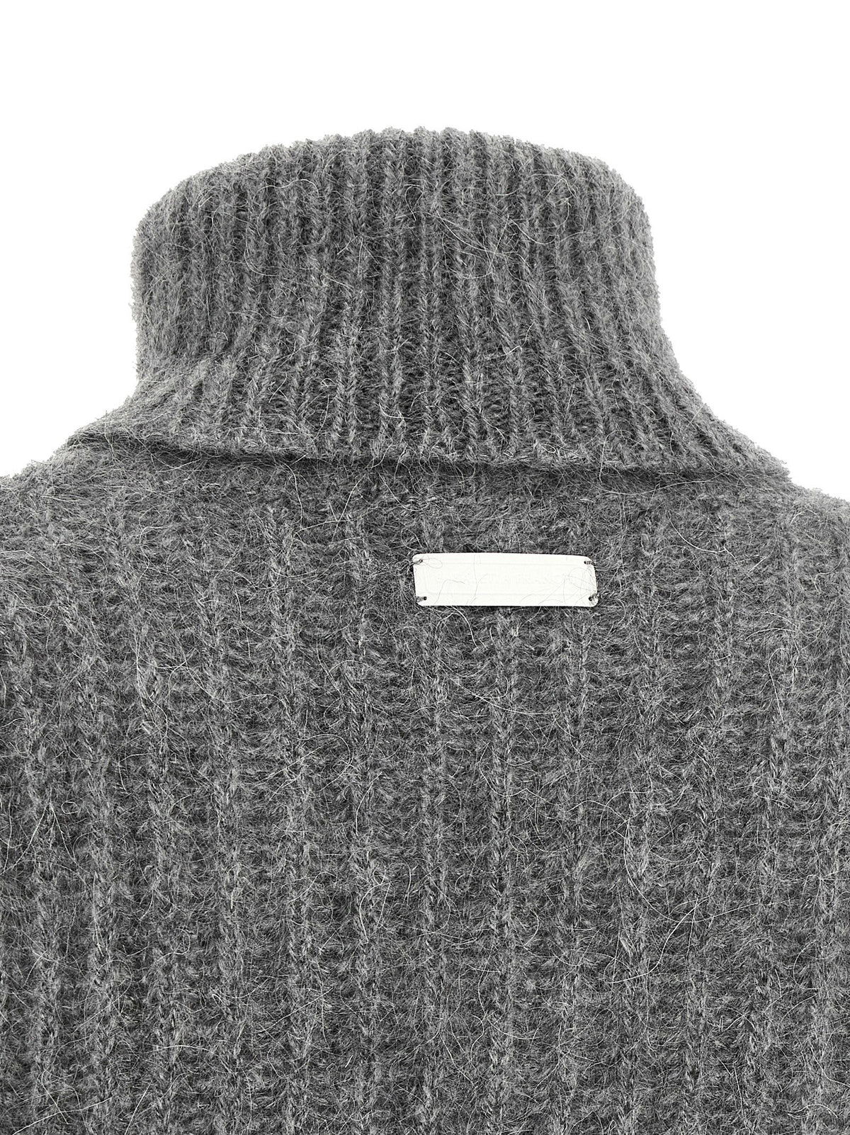 Elisabetta Franchi Ruffle Sweater Gray