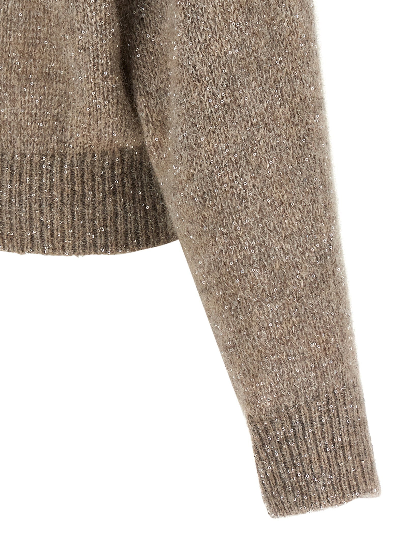 Brunello Cucinelli Diamante Sweater Beige