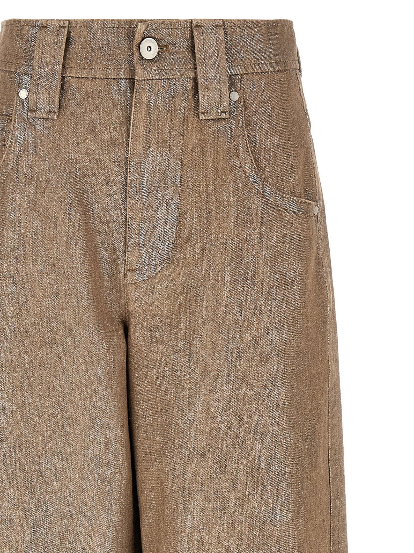 Brunello Cucinelli Baggy Jeans Beige