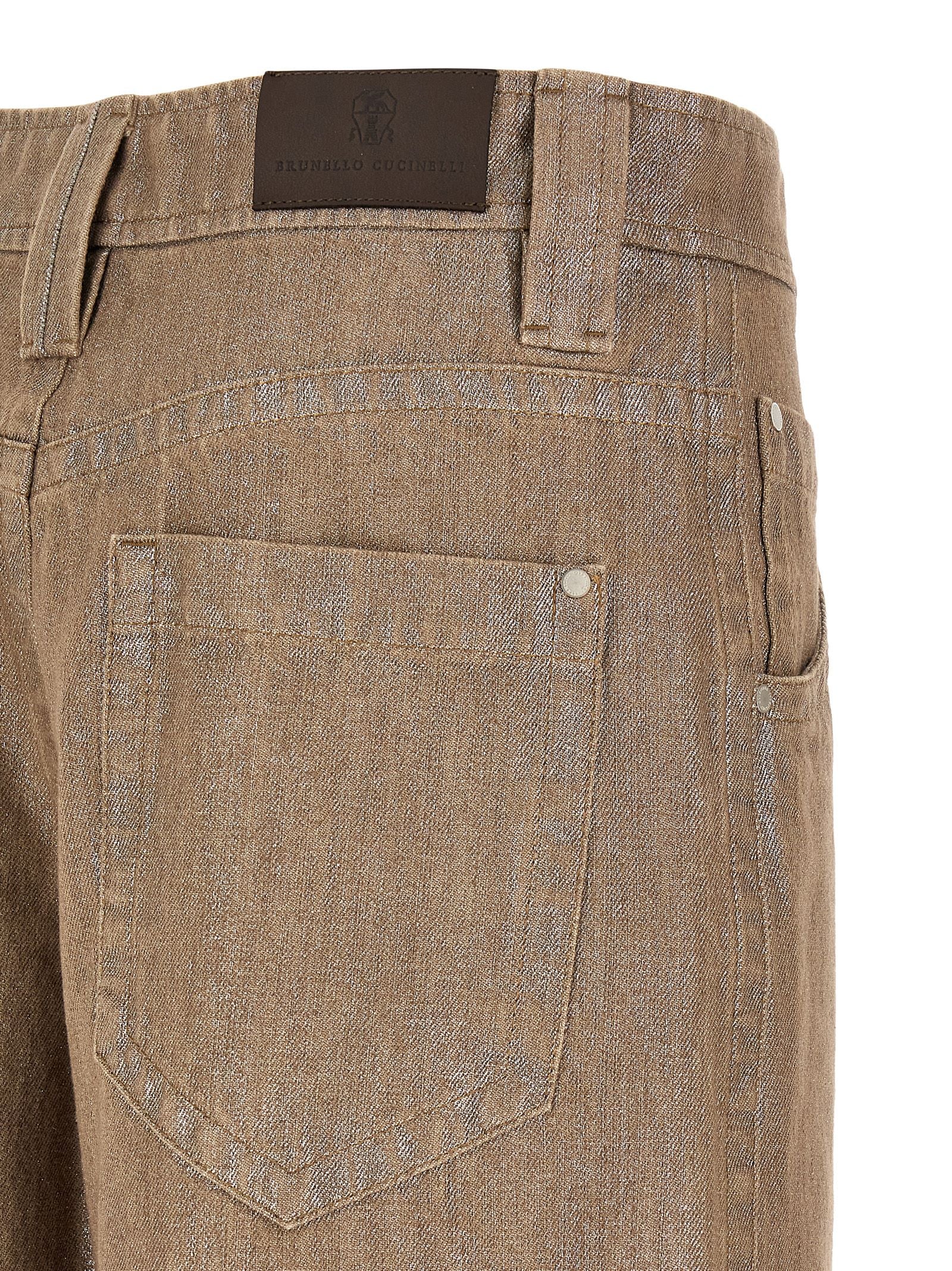 Brunello Cucinelli Baggy Jeans Beige