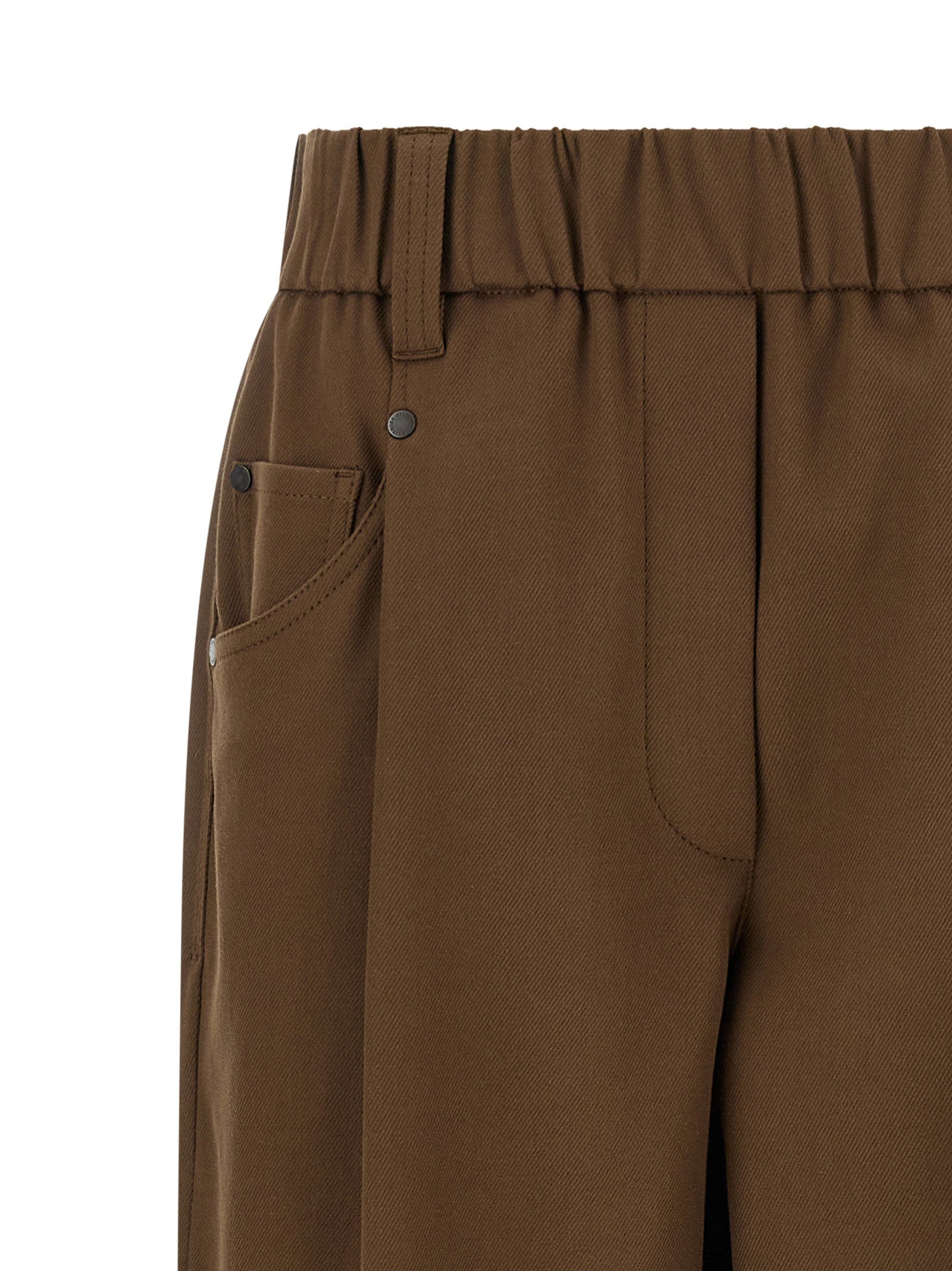 Brunello Cucinelli Baggy Pull-on Pants Brown