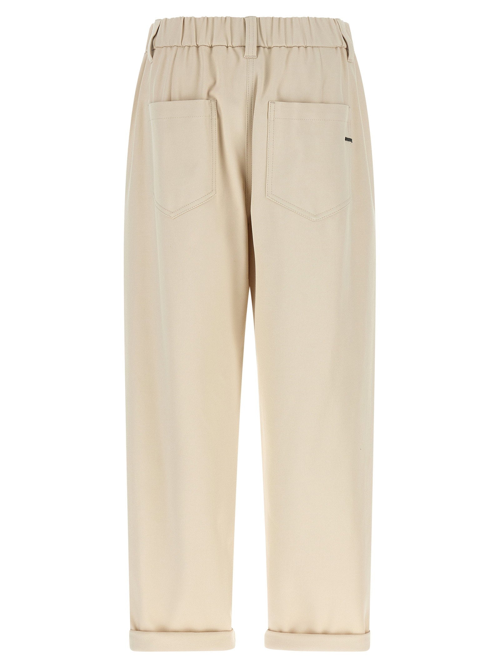 Brunello Cucinelli Baggy Pull-on Pants Beige