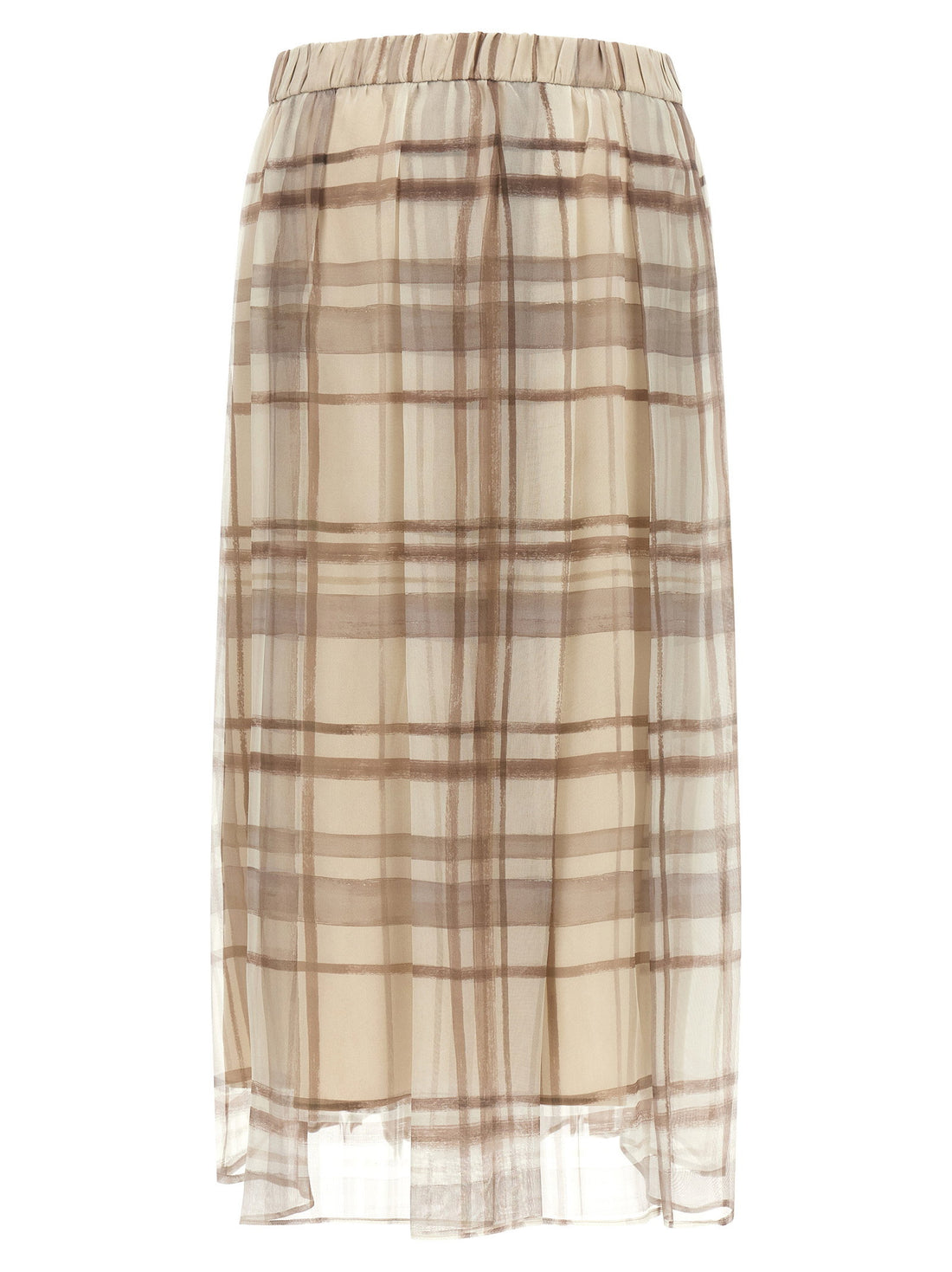 Brunello Cucinelli Organza Skirt Beige
