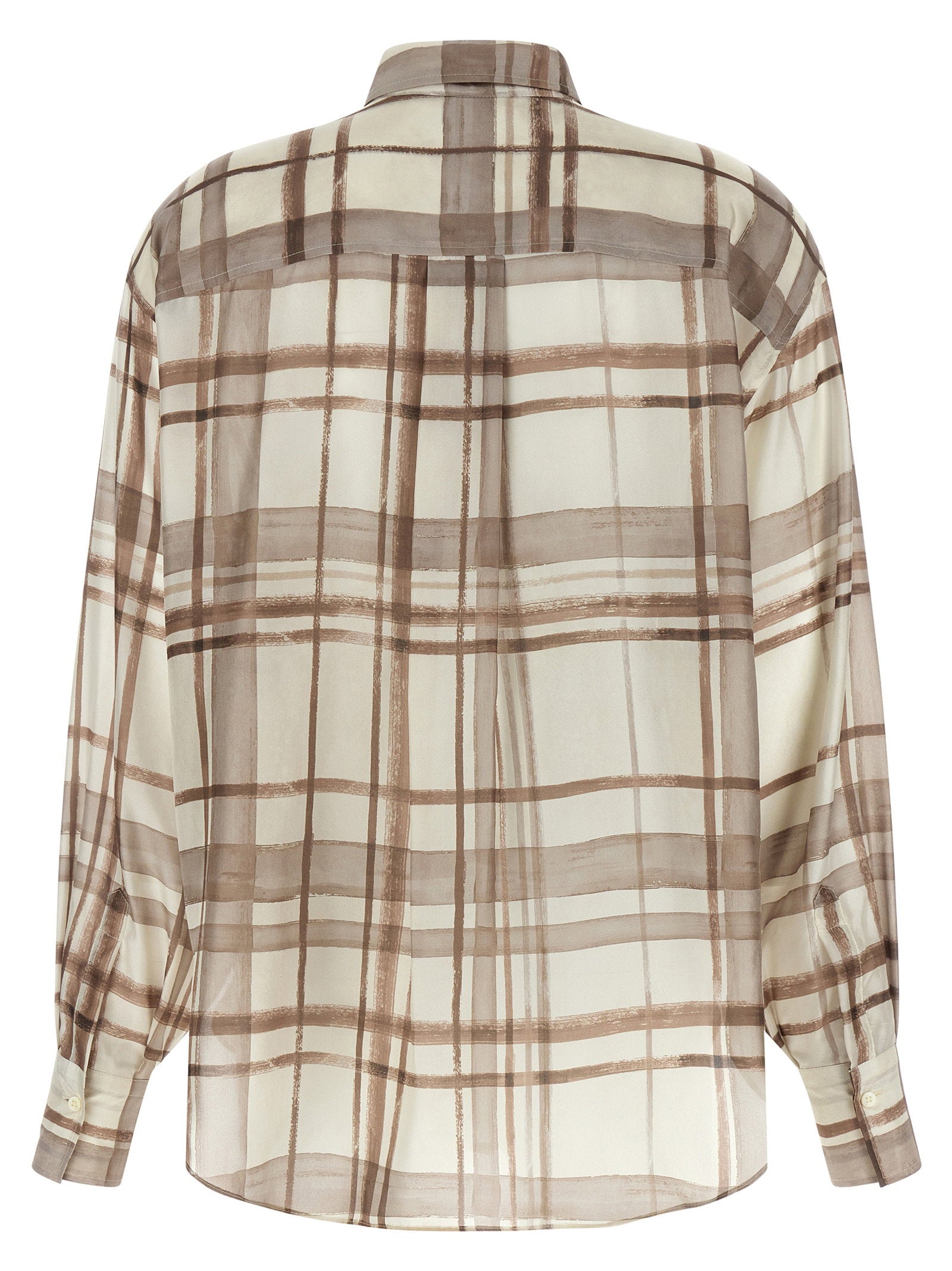 Brunello Cucinelli Silk Shirt Beige