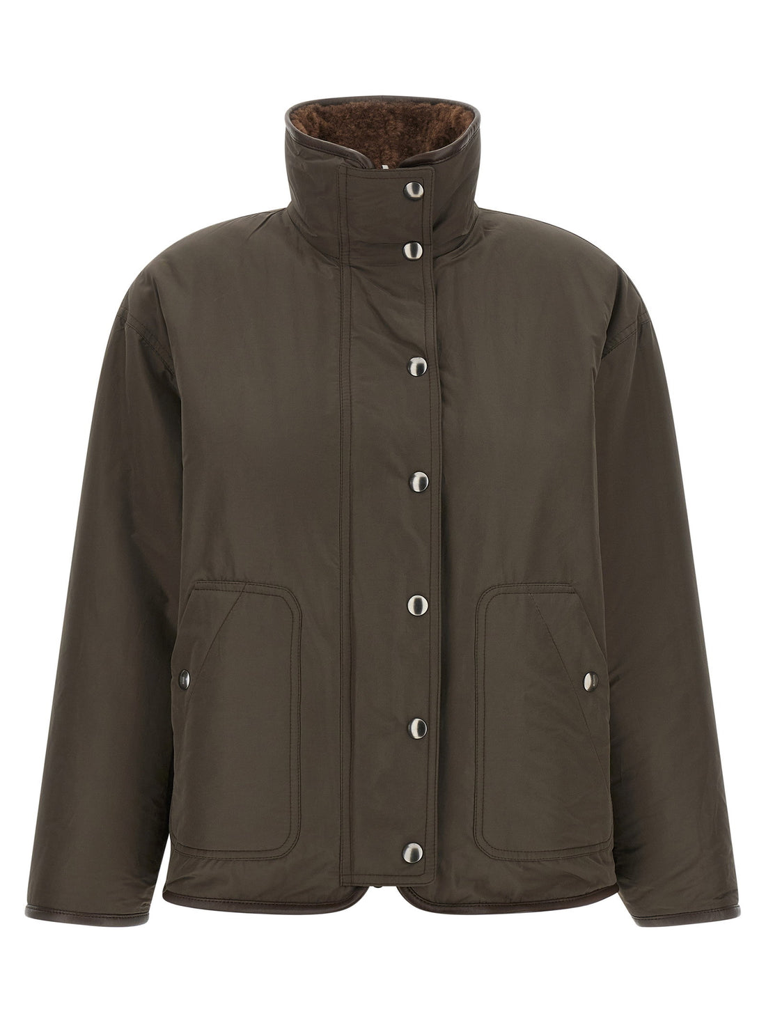 Brunello Cucinelli Fuzzy Reversible Jacket Brown