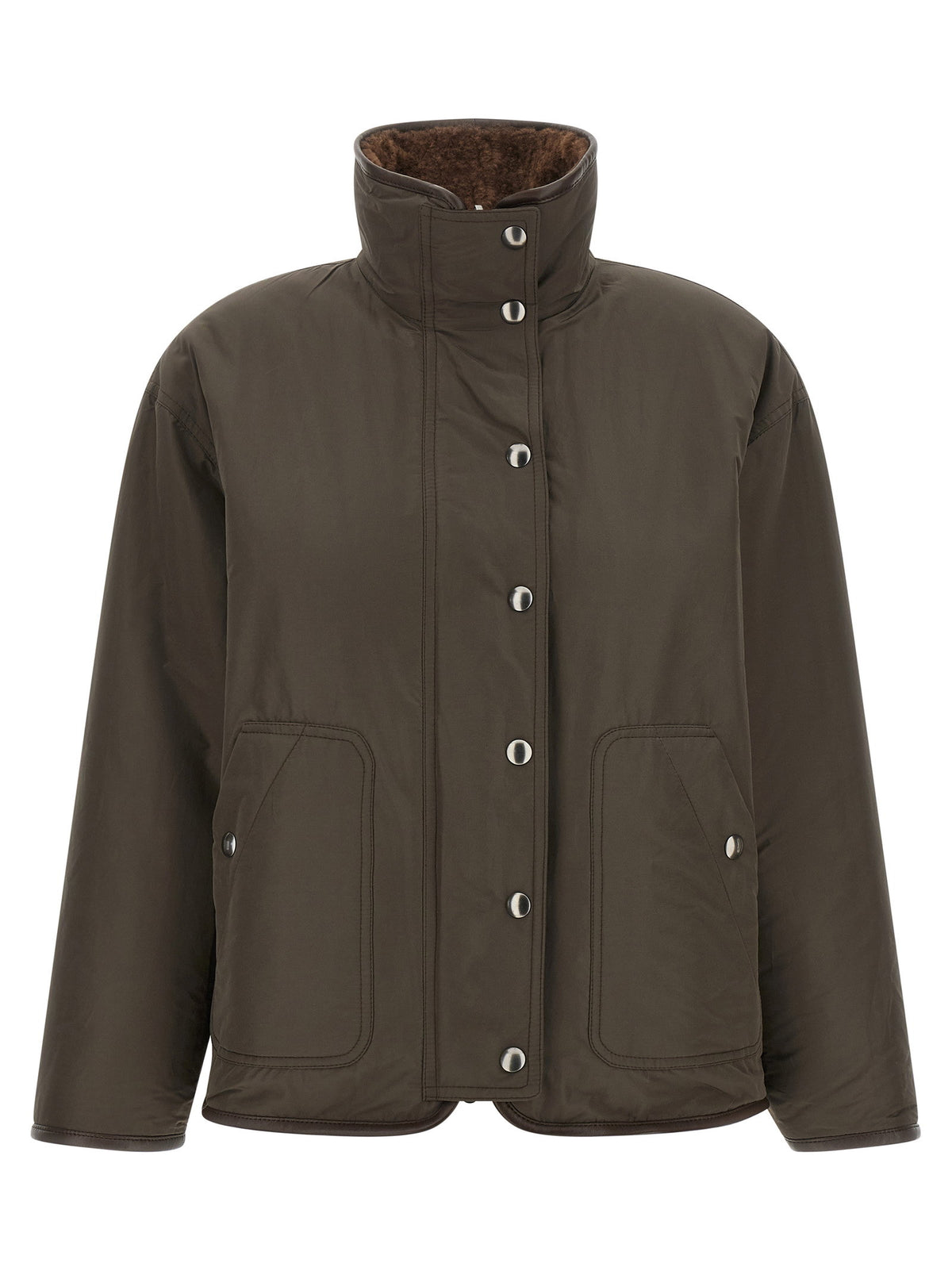 Brunello Cucinelli Fuzzy Reversible Jacket Brown