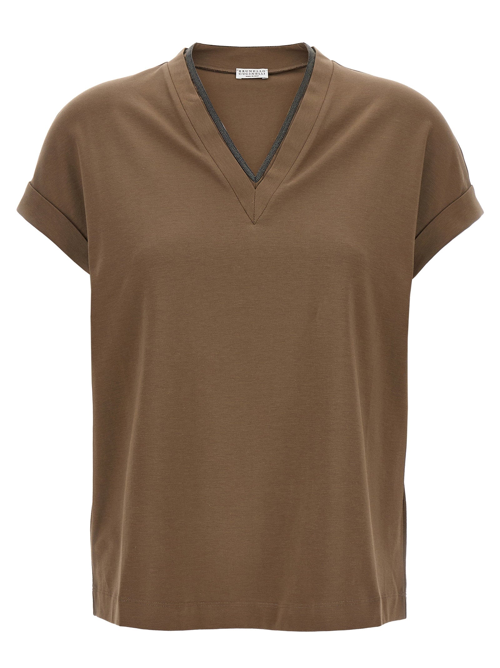 Brunello Cucinelli T-shirt Monile Brown